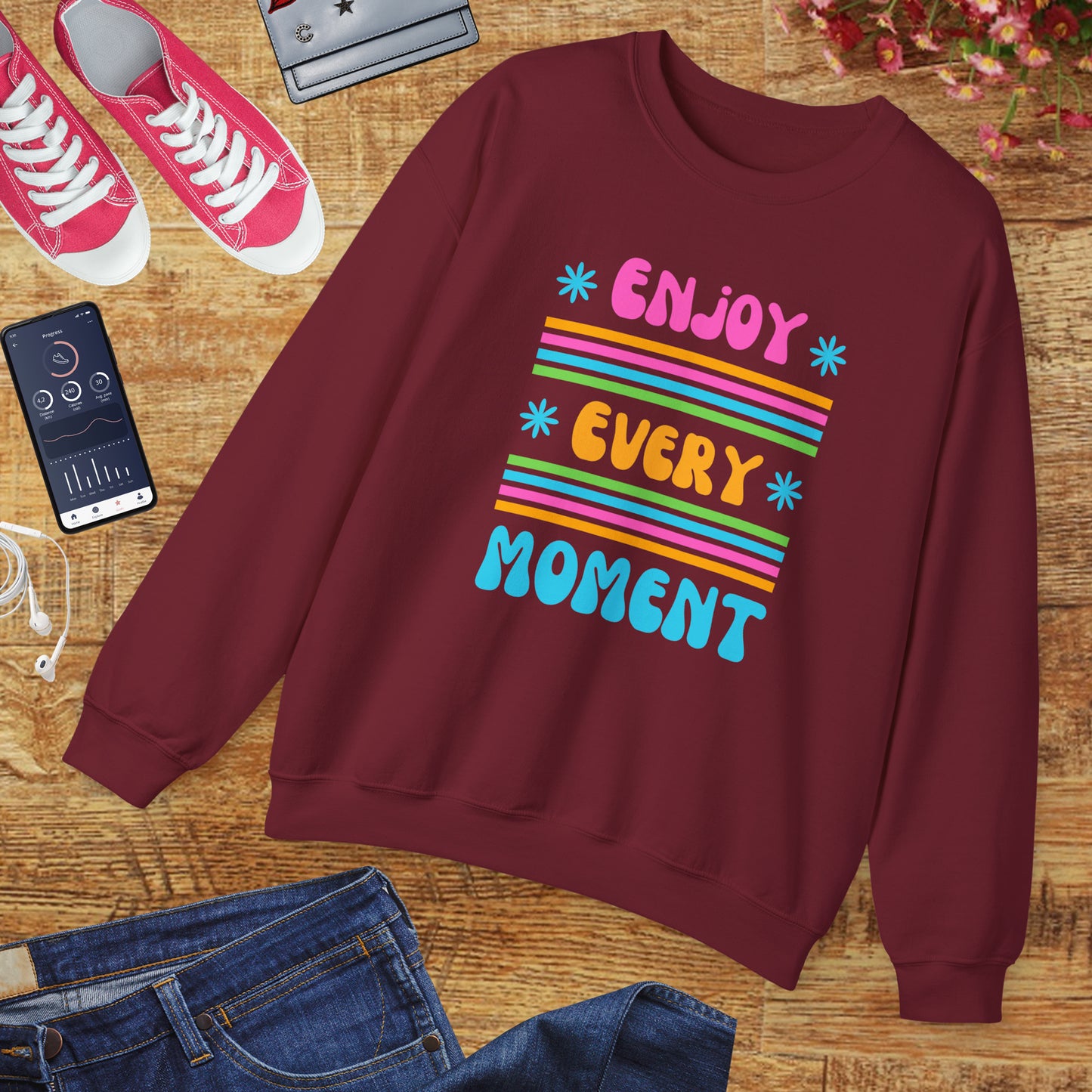 🌞Joy in Color - Every Moment is a Miracle Crewneck Sweatshirt
