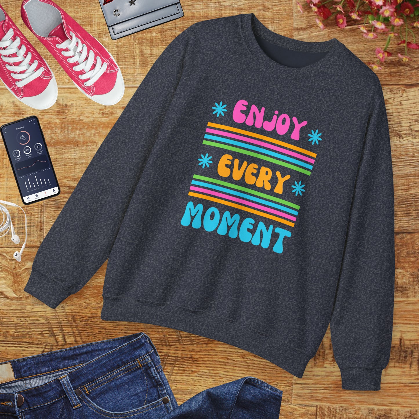 🌞Joy in Color - Every Moment is a Miracle Crewneck Sweatshirt