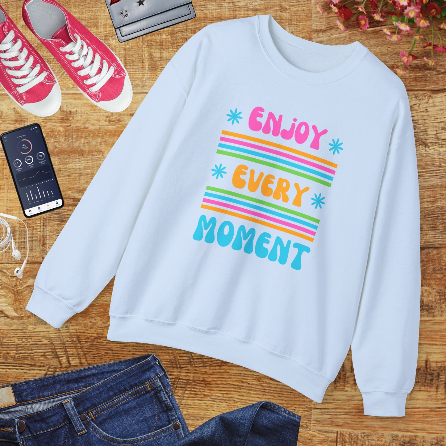 🌞Joy in Color - Every Moment is a Miracle Crewneck Sweatshirt
