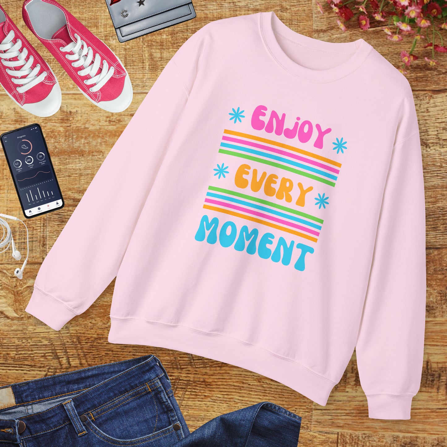 🌞Joy in Color - Every Moment is a Miracle Crewneck Sweatshirt