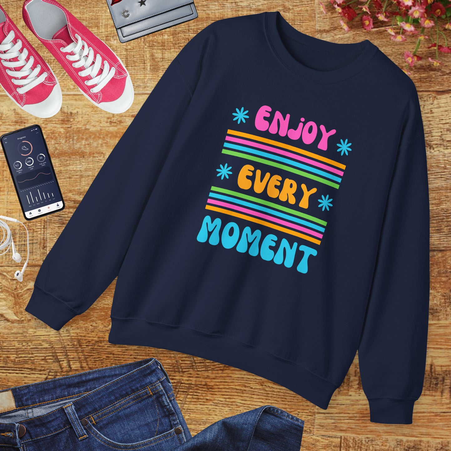 🌞Joy in Color - Every Moment is a Miracle Crewneck Sweatshirt