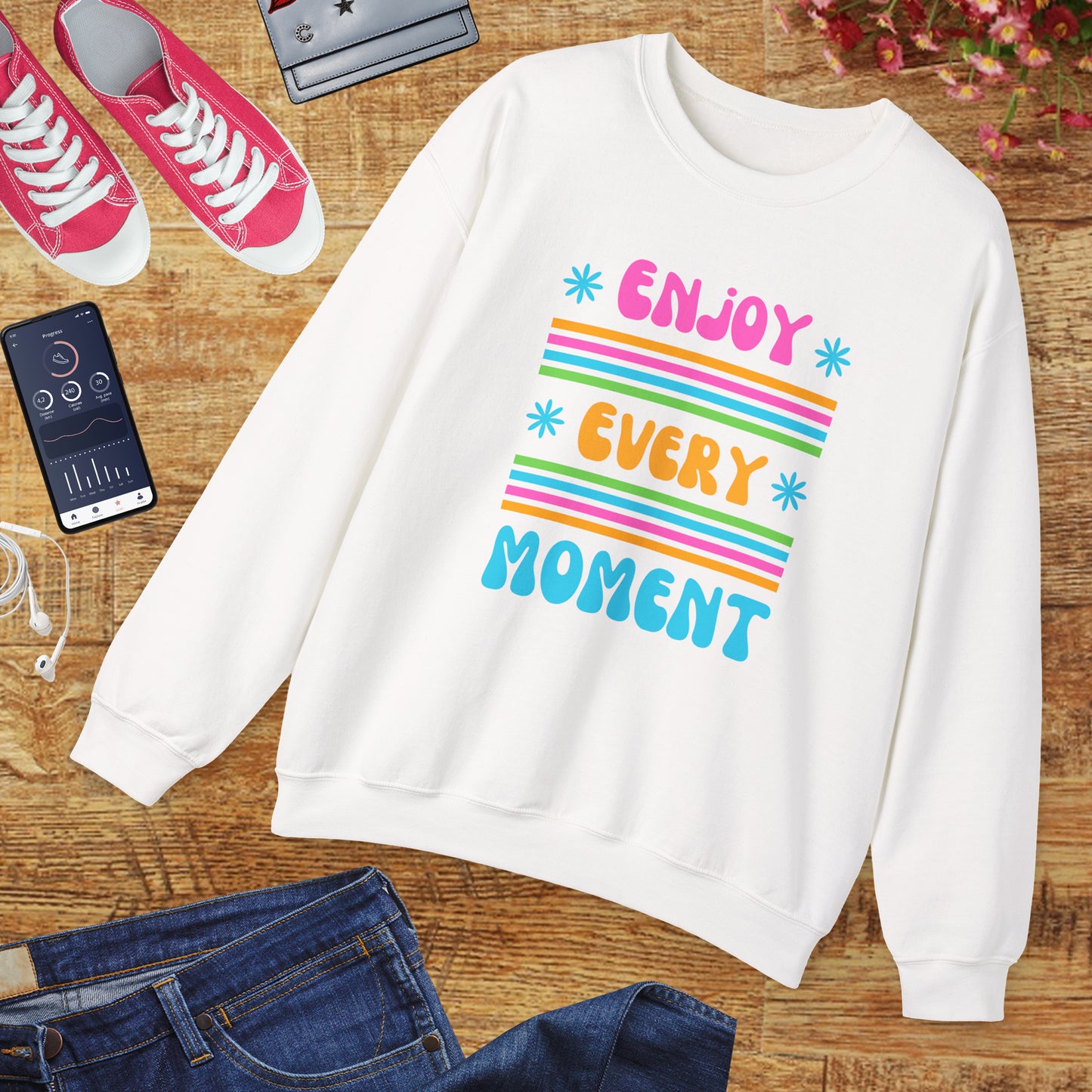 🌞Joy in Color - Every Moment is a Miracle Crewneck Sweatshirt