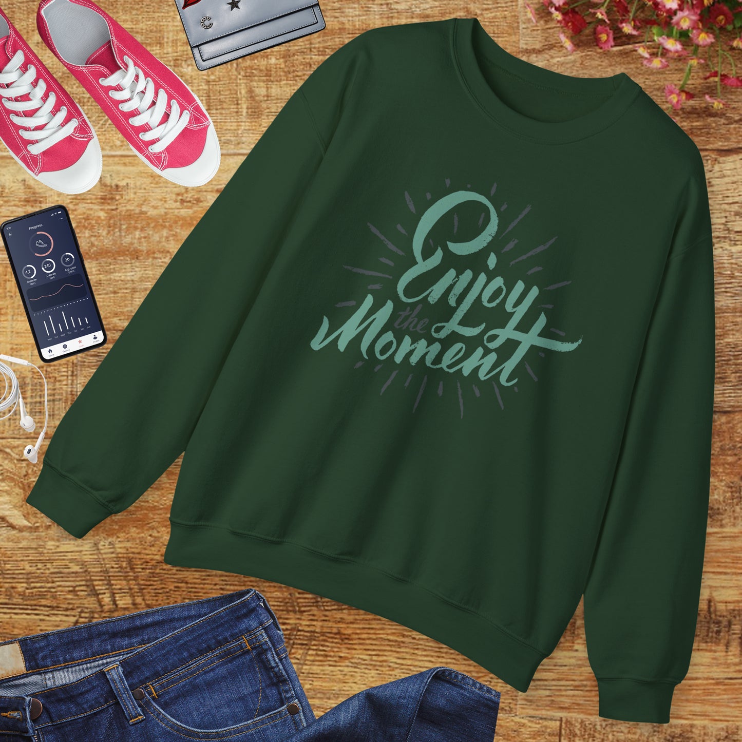 🌼Present & Peaceful - "Enjoy the Moment" Crewneck Sweatshirt