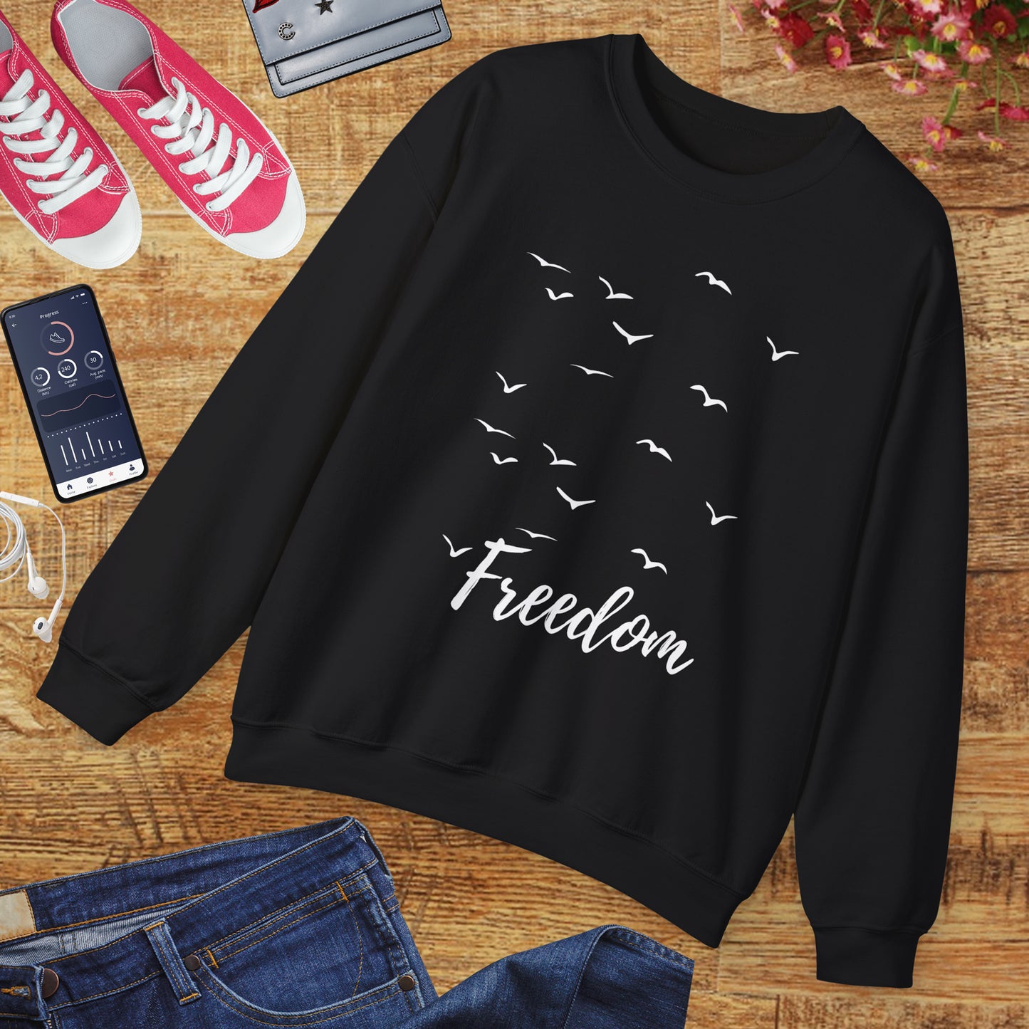🕊️Freedom in Flight - Birds of the Soul Crewneck Sweatshirt