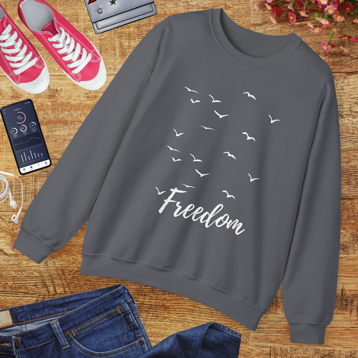 🕊️Freedom in Flight - Birds of the Soul Crewneck Sweatshirt
