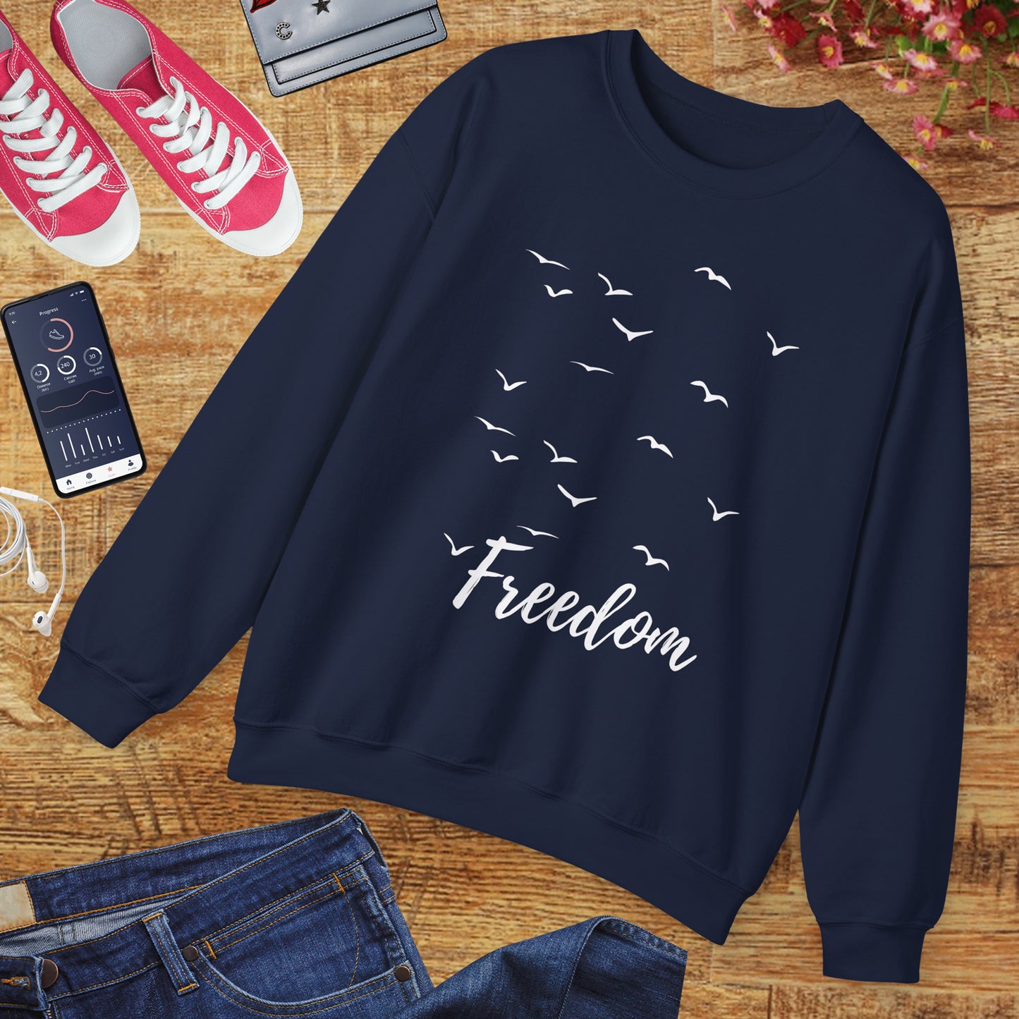 🕊️Freedom in Flight - Birds of the Soul Crewneck Sweatshirt