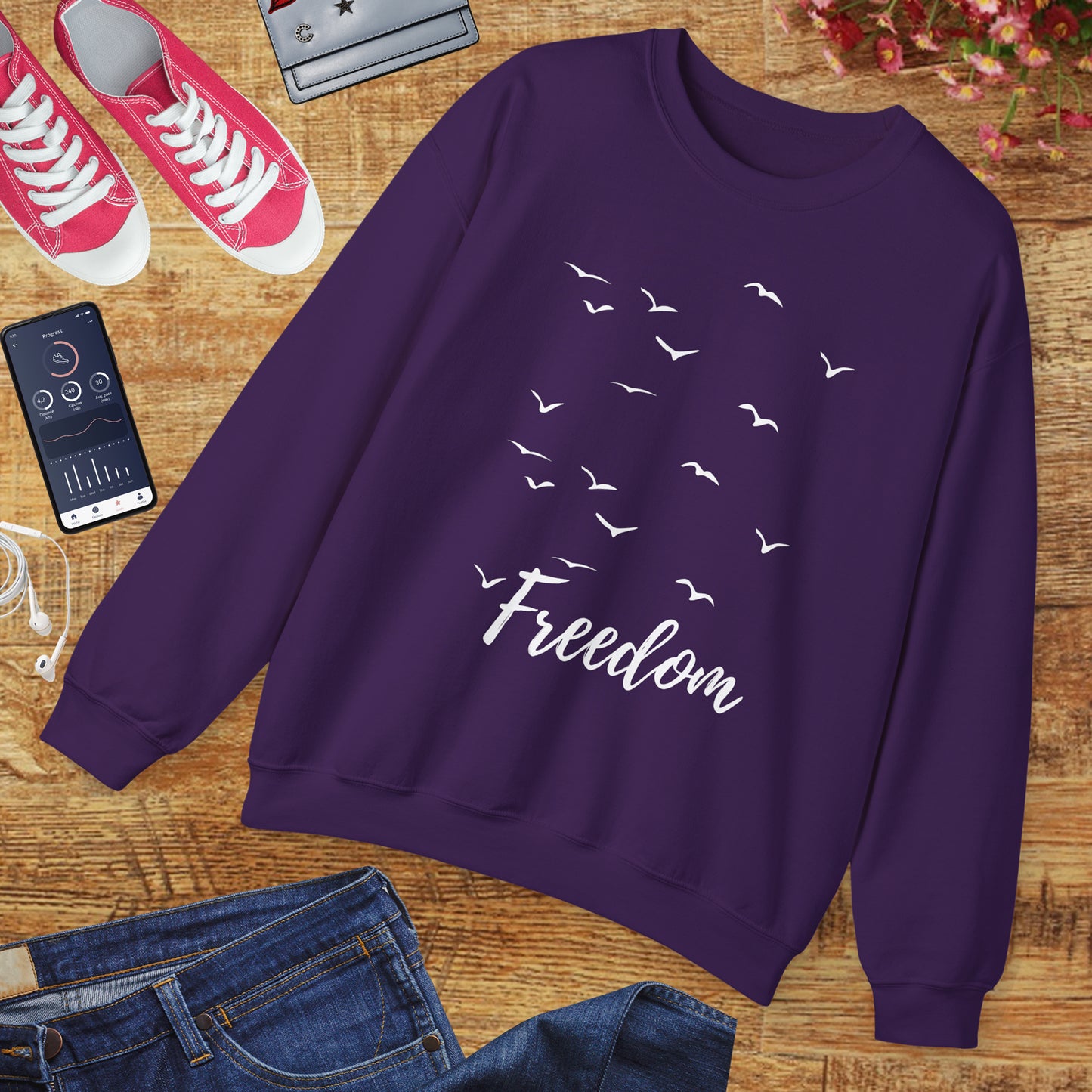 🕊️Freedom in Flight - Birds of the Soul Crewneck Sweatshirt