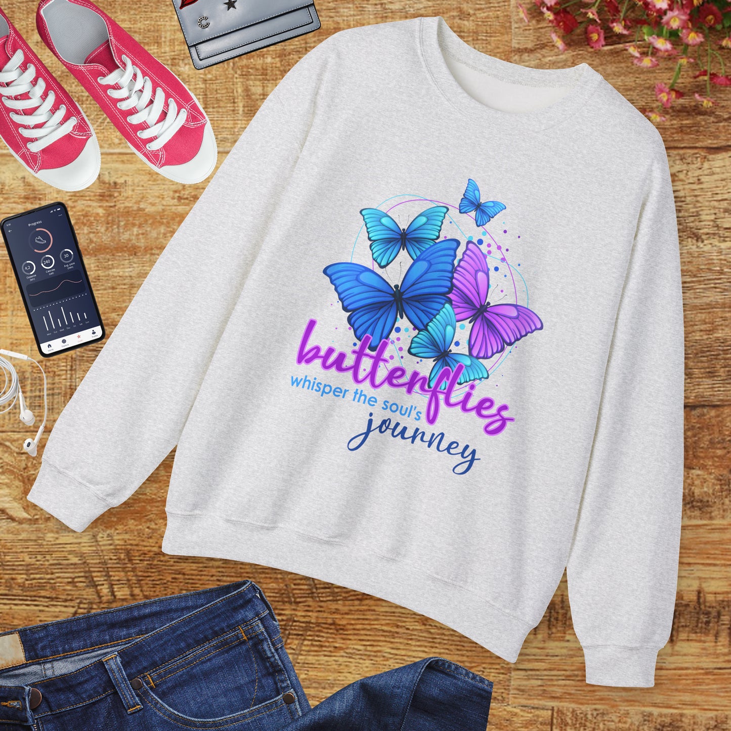 🦋Butterfly Whispers - The Soul’s Journey Crewneck Sweatshirt