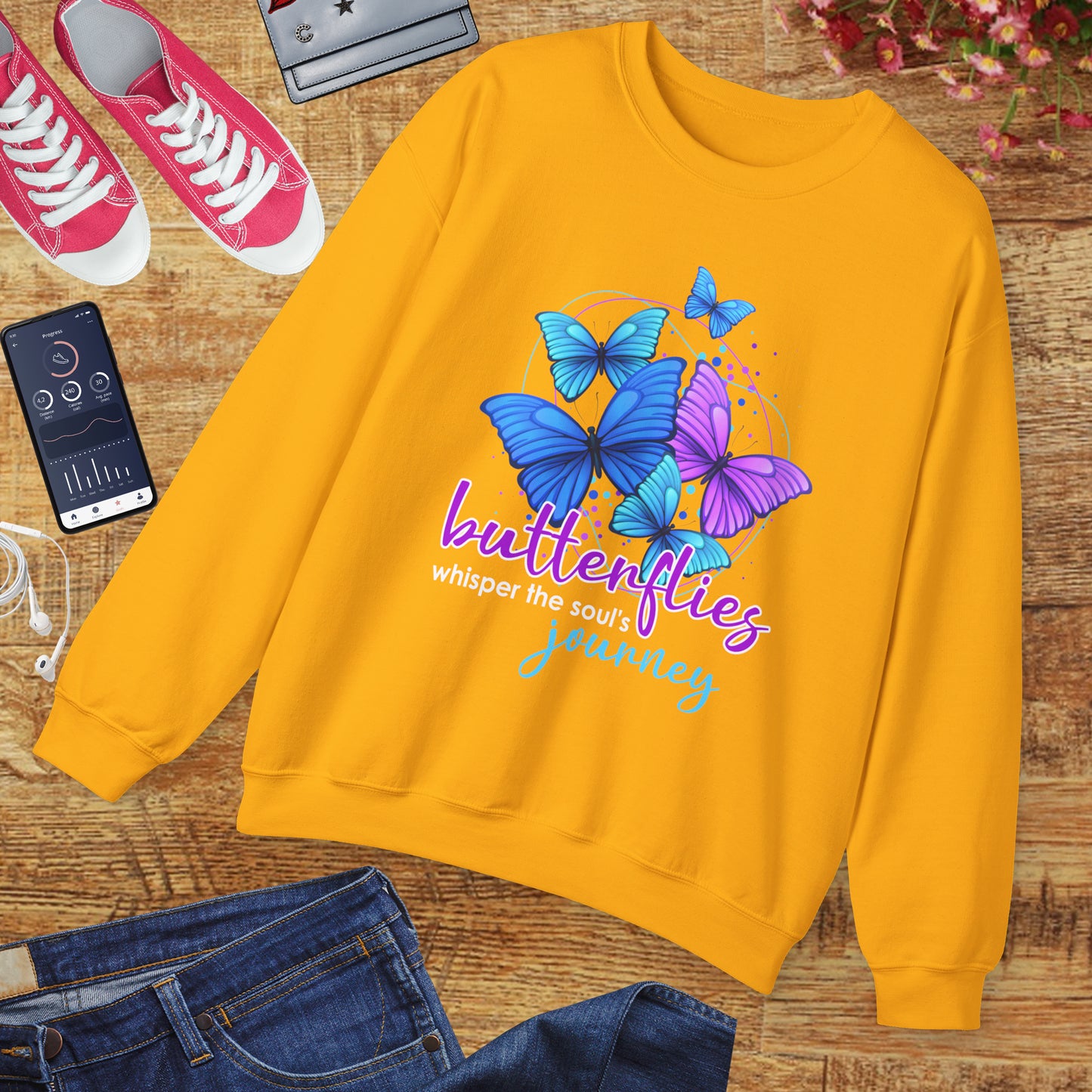 🦋Butterfly Whispers - The Soul’s Journey Crewneck Sweatshirt