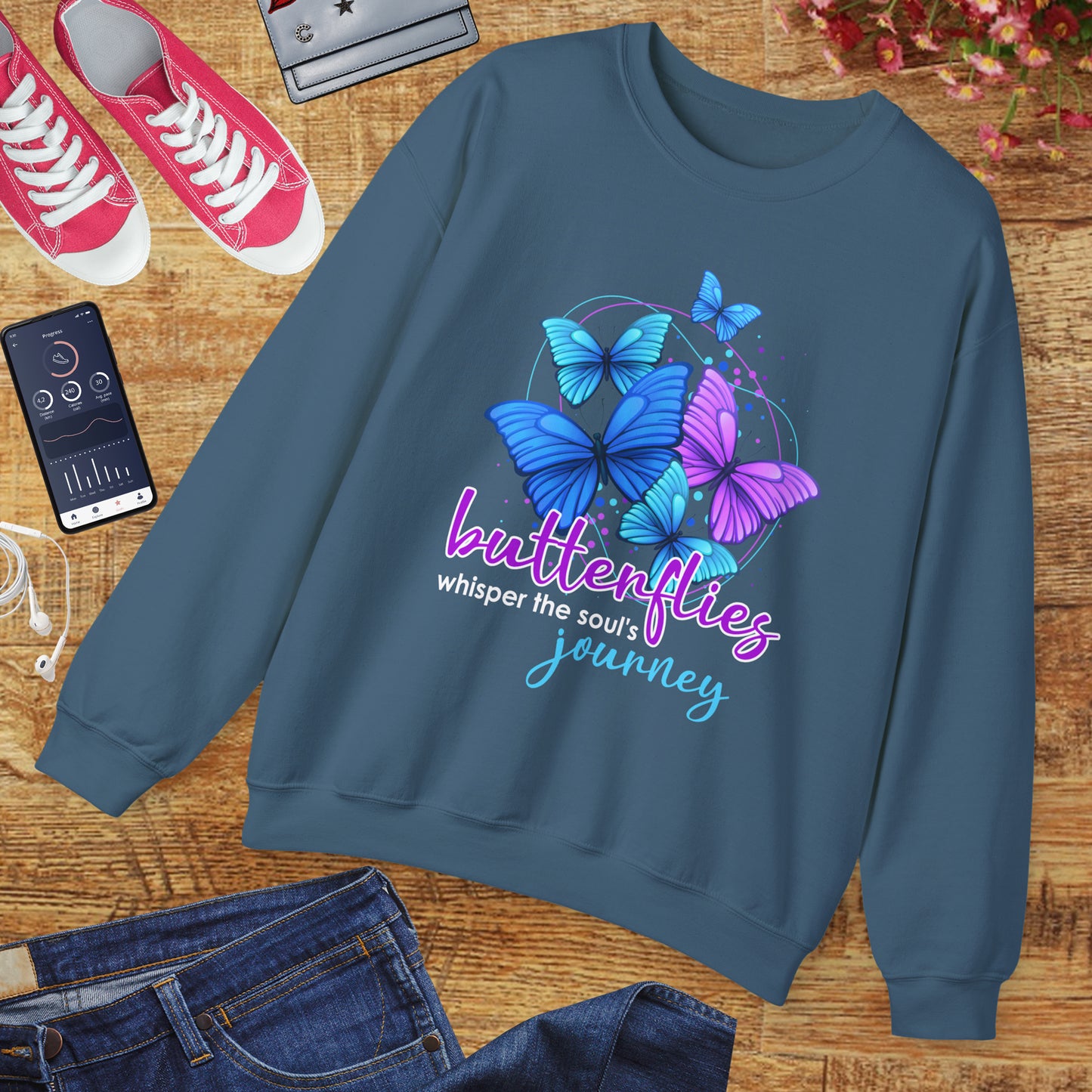 🦋Butterfly Whispers - The Soul’s Journey Crewneck Sweatshirt