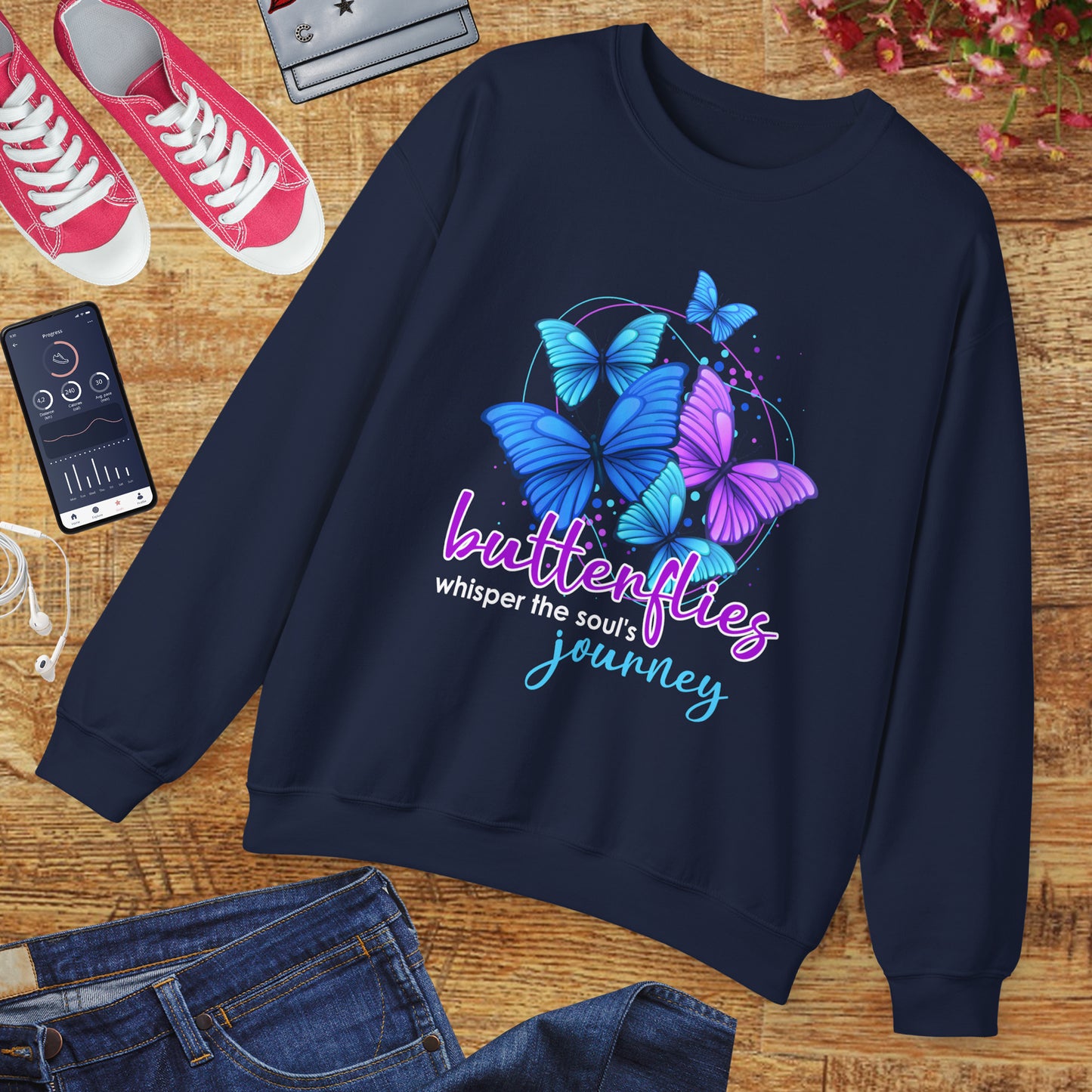 🦋Butterfly Whispers - The Soul’s Journey Crewneck Sweatshirt