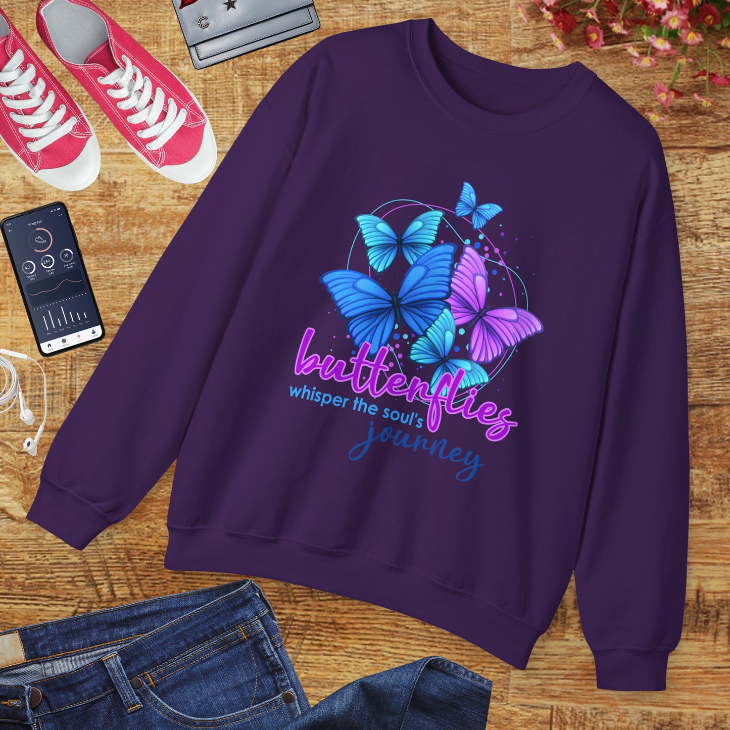 🦋Butterfly Whispers - The Soul’s Journey Crewneck Sweatshirt
