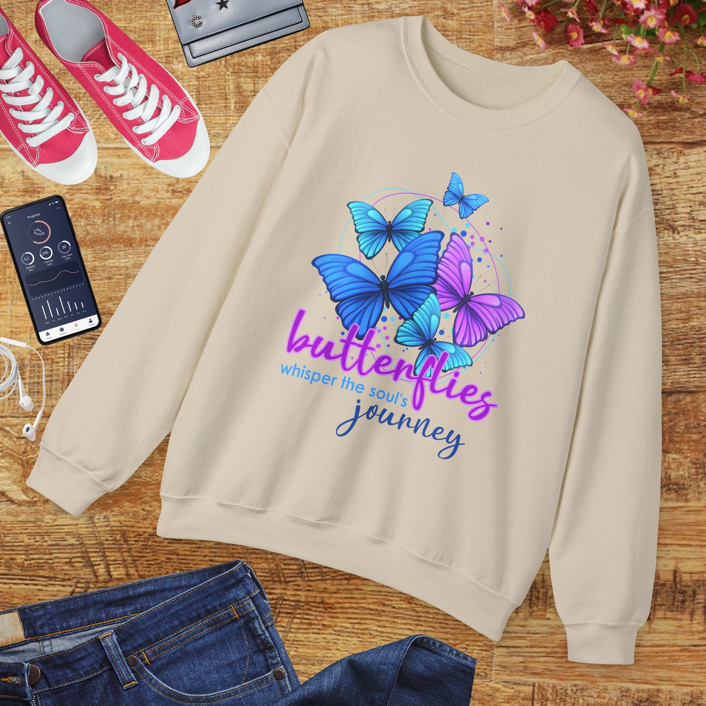 🦋Butterfly Whispers - The Soul’s Journey Crewneck Sweatshirt