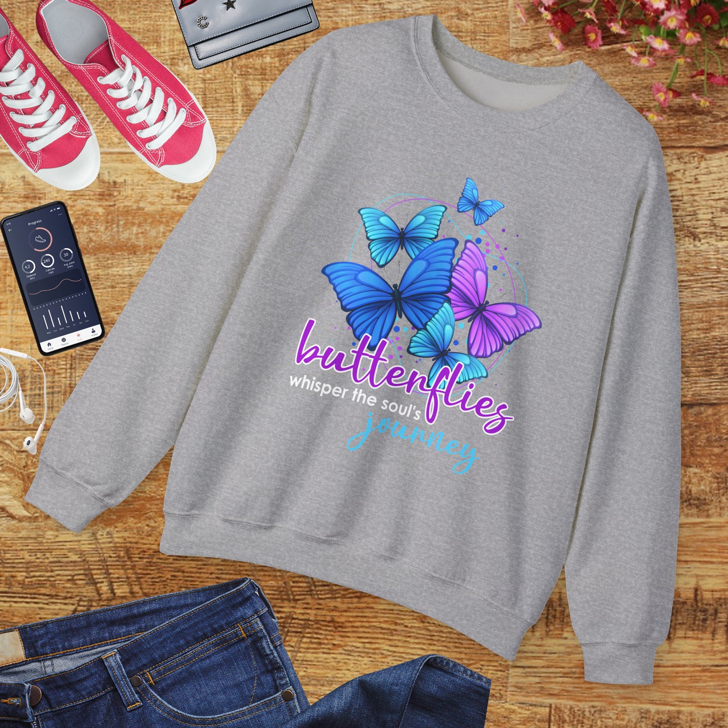 🦋Butterfly Whispers - The Soul’s Journey Crewneck Sweatshirt