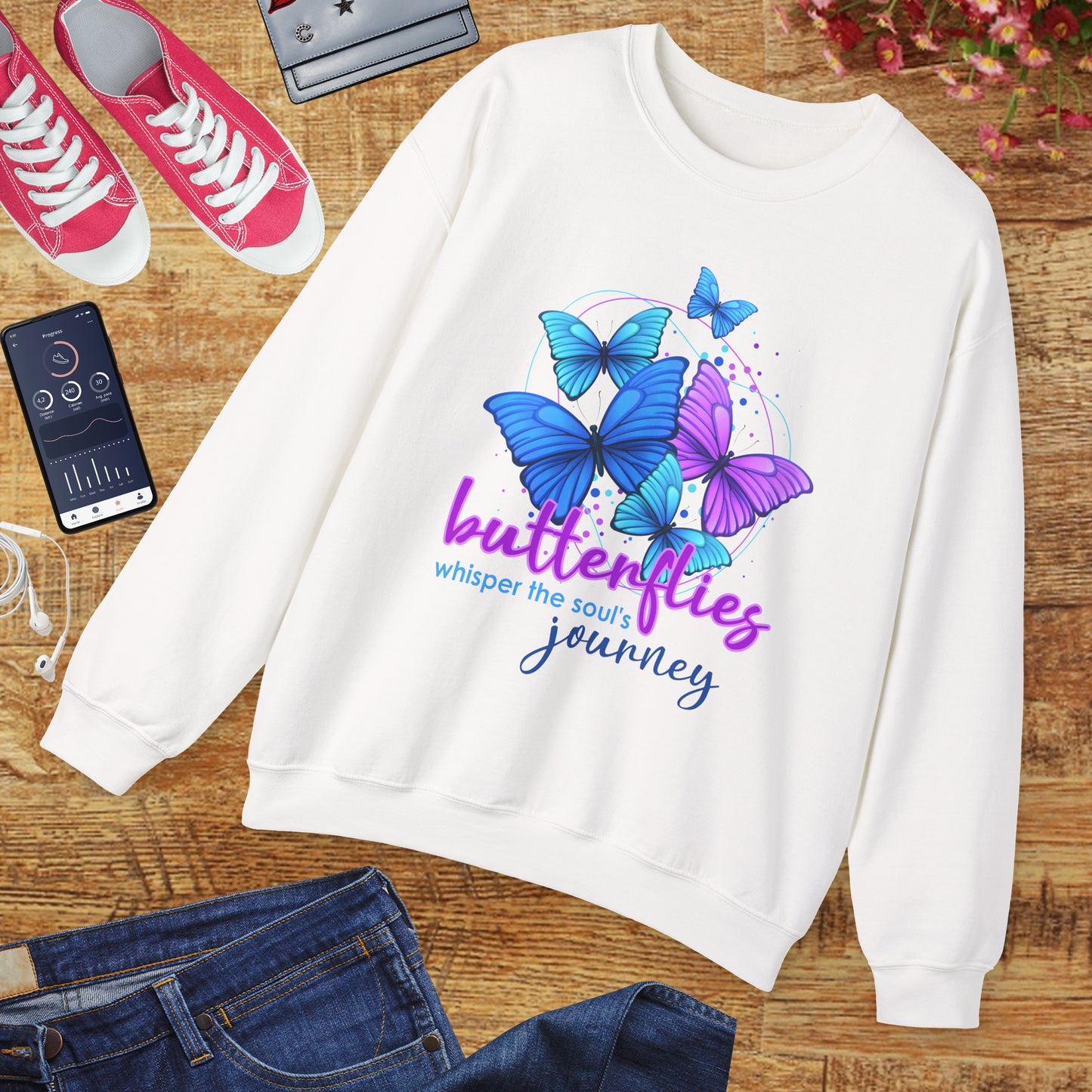 🦋Butterfly Whispers - The Soul’s Journey Crewneck Sweatshirt