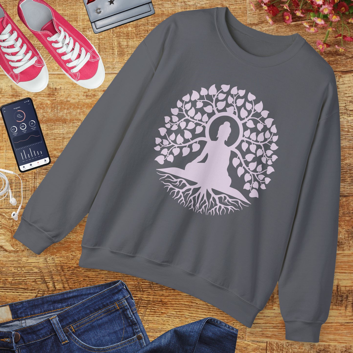 🌳Rooted in Peace - Buddha Serenity Crewneck Sweatshirt