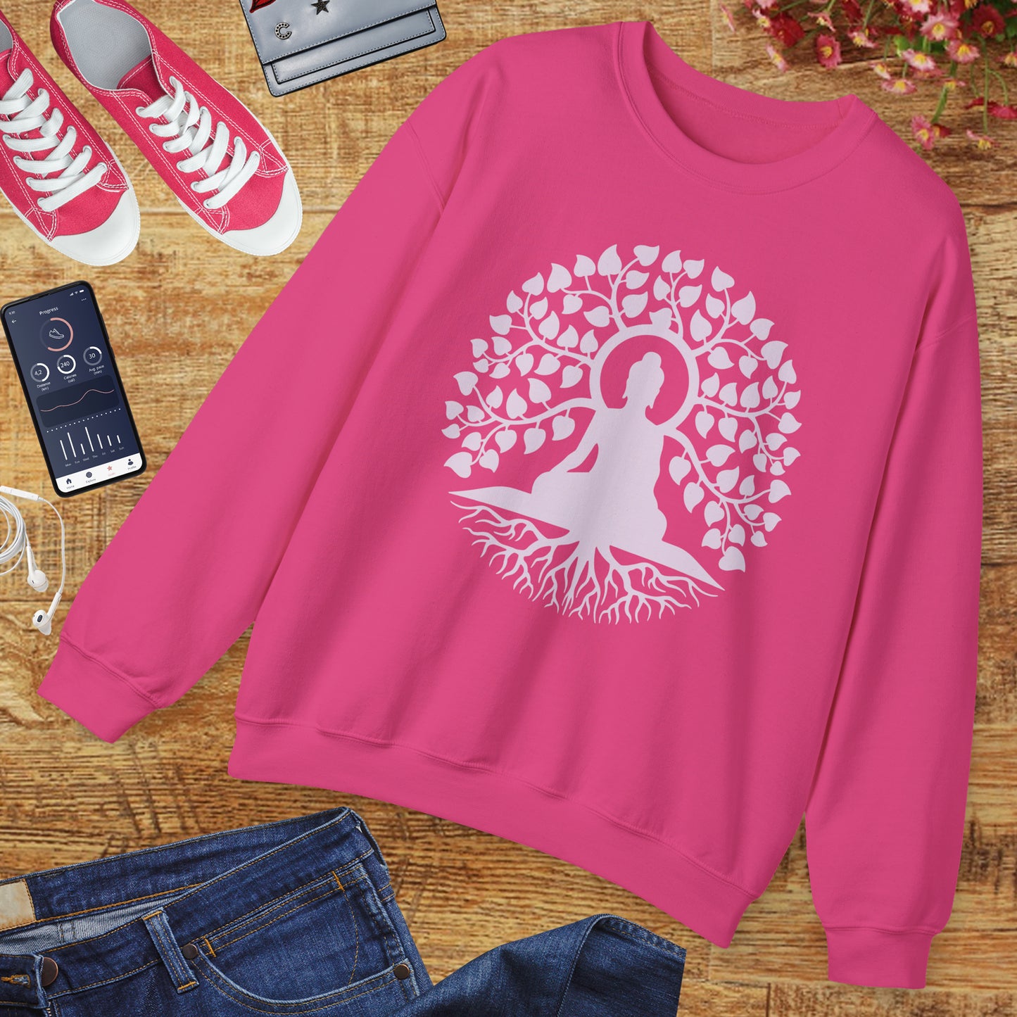 🌳Rooted in Peace - Buddha Serenity Crewneck Sweatshirt