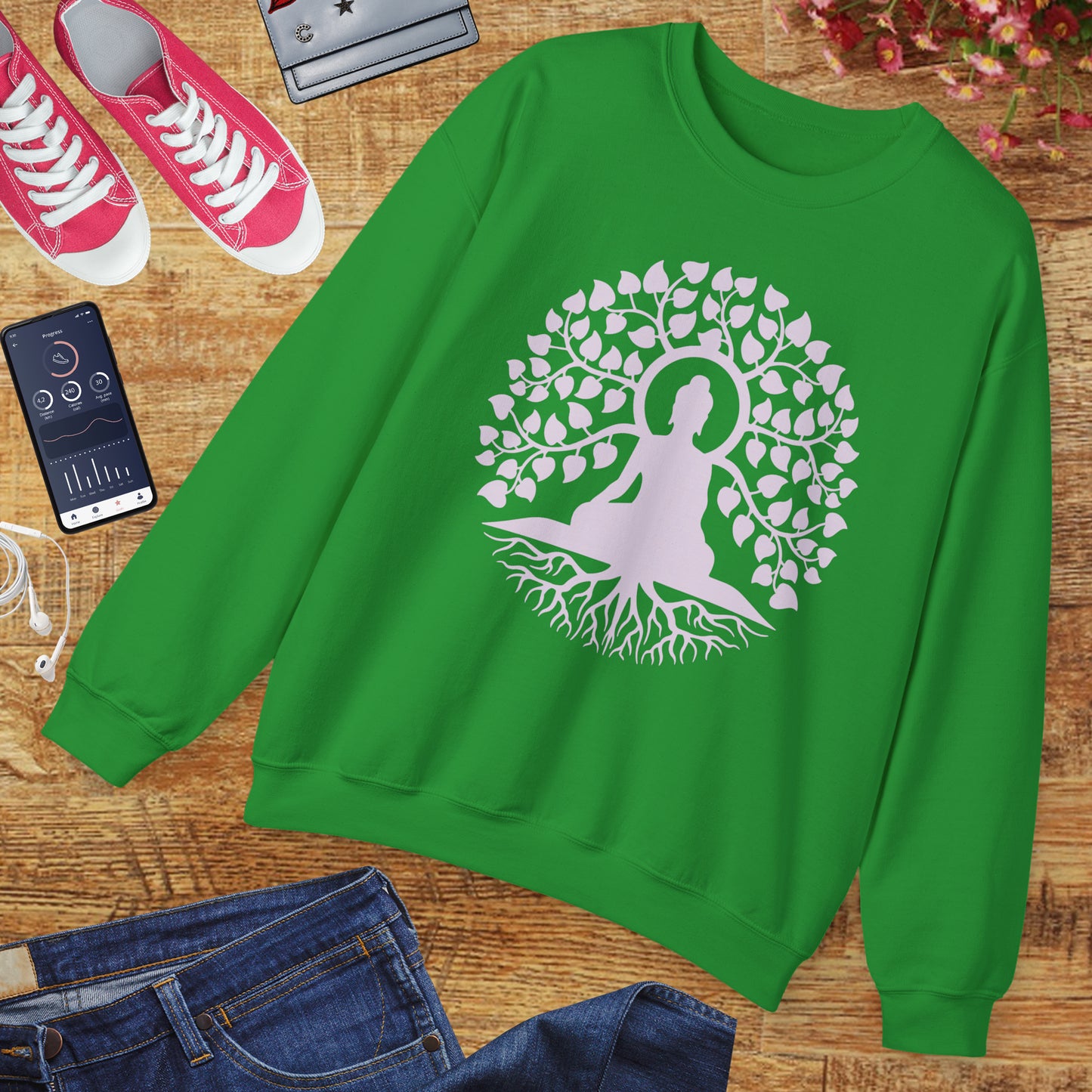 🌳Rooted in Peace - Buddha Serenity Crewneck Sweatshirt