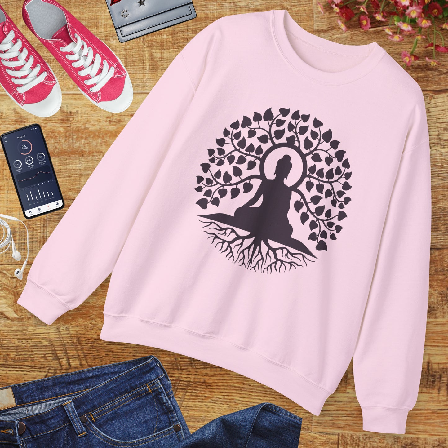 🌳Rooted in Peace - Buddha Serenity Crewneck Sweatshirt