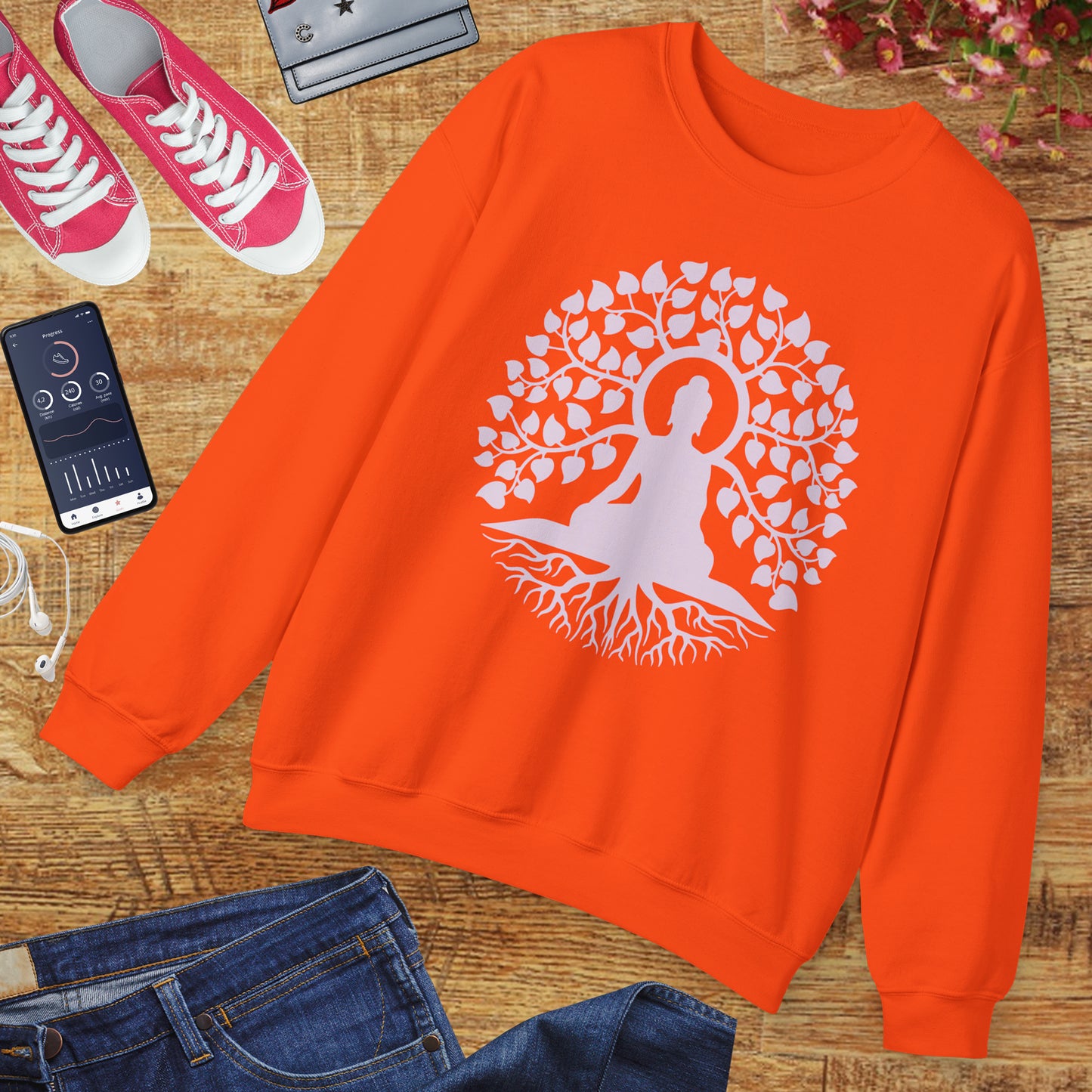 🌳Rooted in Peace - Buddha Serenity Crewneck Sweatshirt
