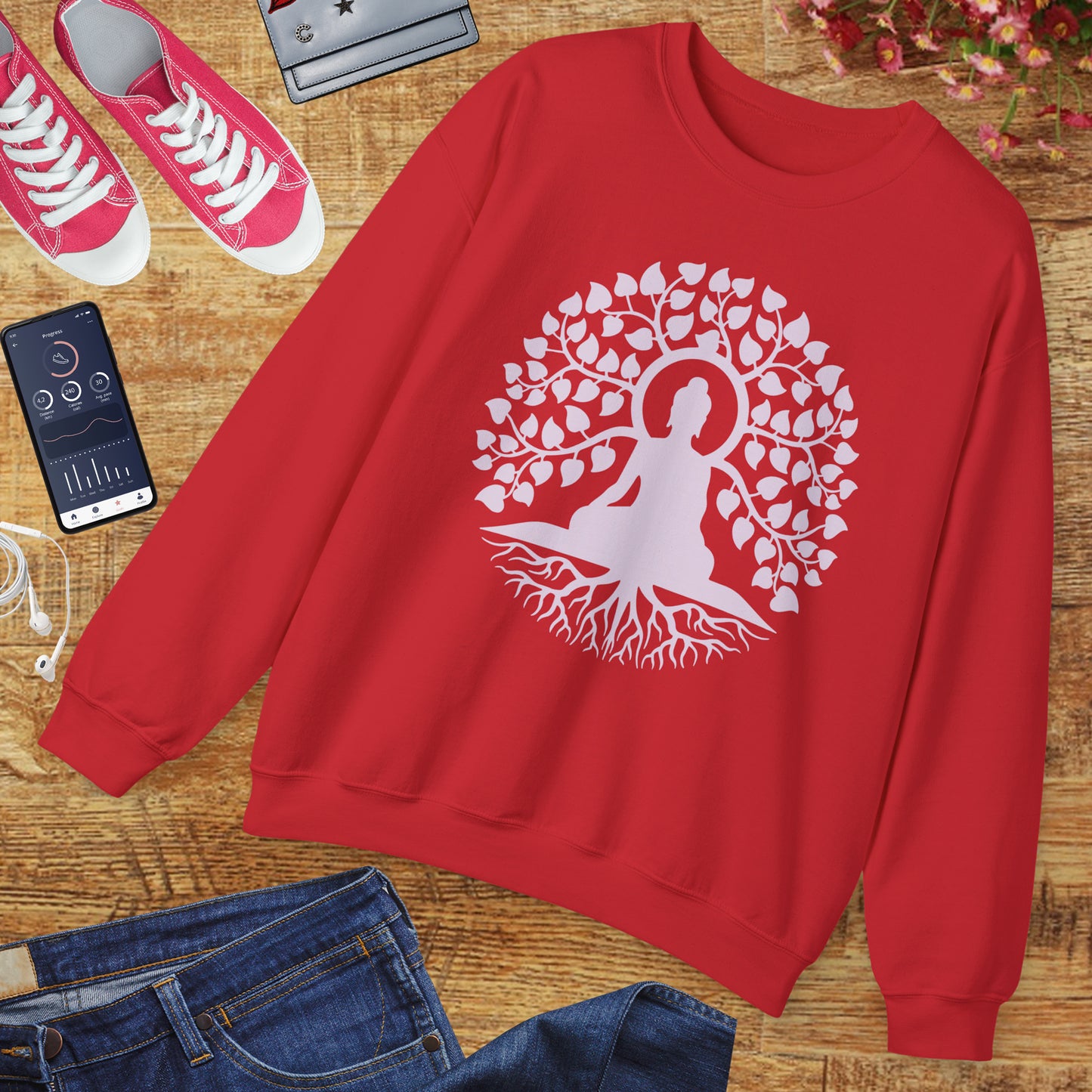 🌳Rooted in Peace - Buddha Serenity Crewneck Sweatshirt
