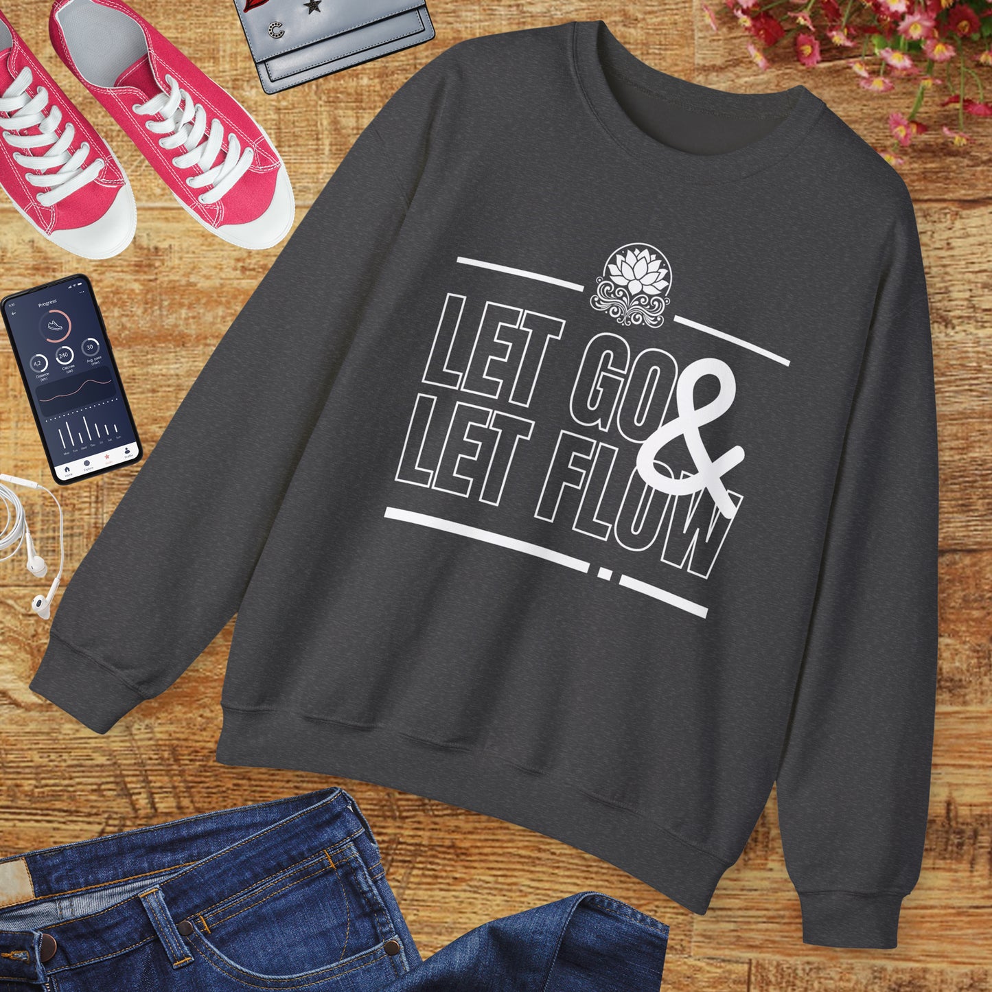 🌙Let Go & Let Flow - Calm Vibes Crewneck Sweatshirt
