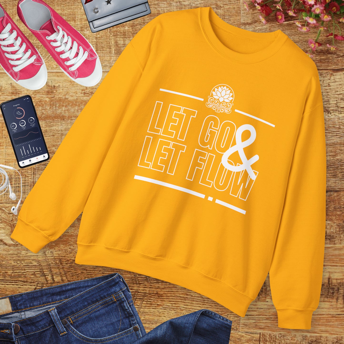 🌙Let Go & Let Flow - Calm Vibes Crewneck Sweatshirt