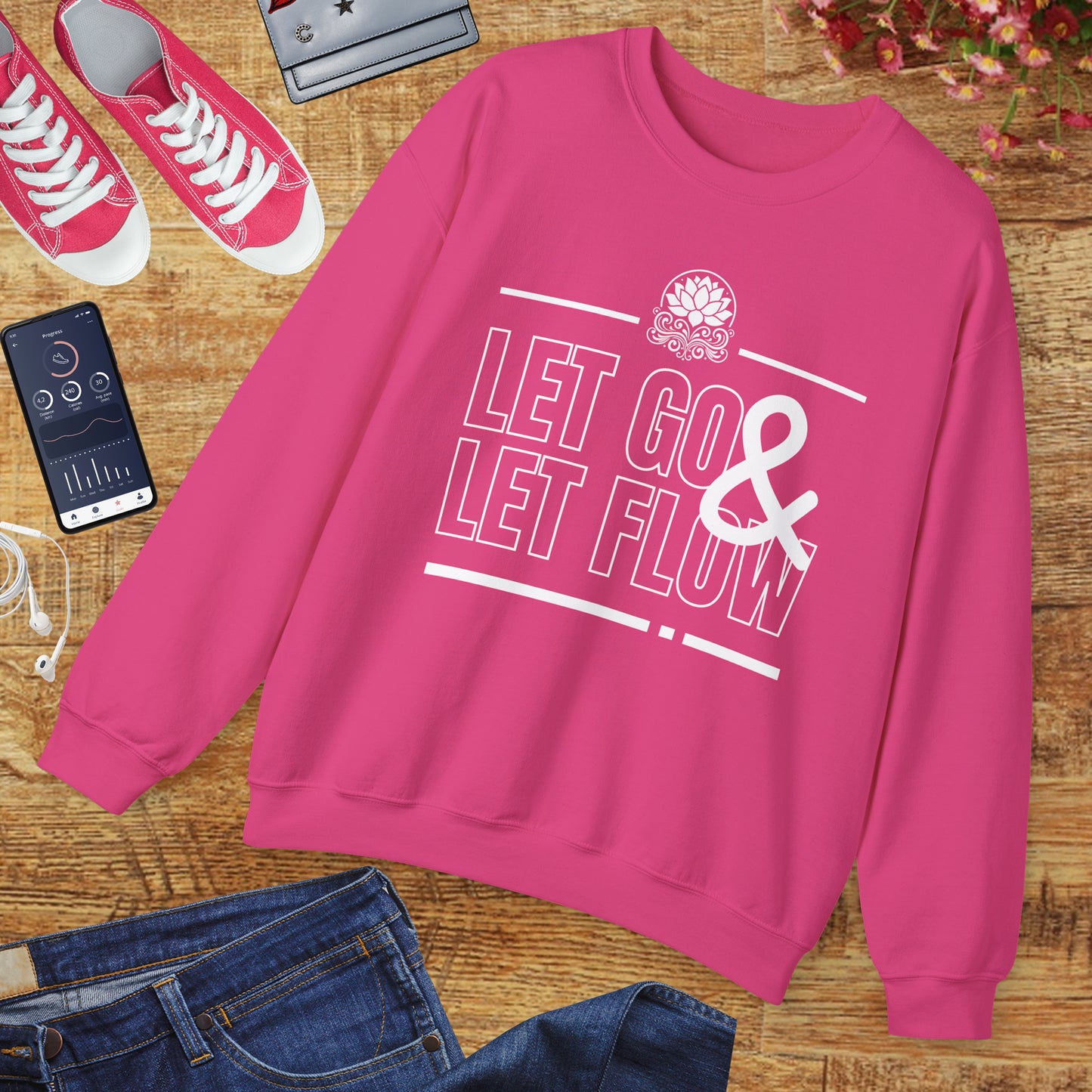 🌙Let Go & Let Flow - Calm Vibes Crewneck Sweatshirt