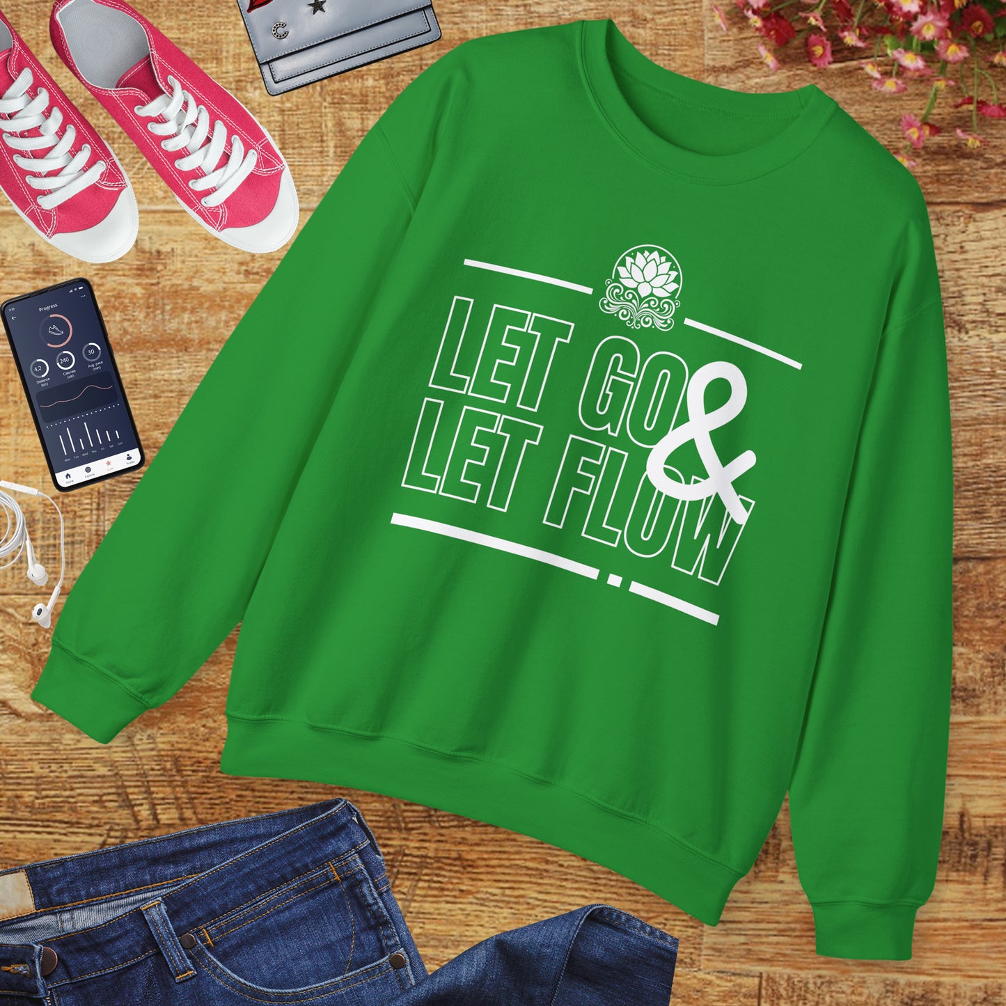 🌙Let Go & Let Flow - Calm Vibes Crewneck Sweatshirt