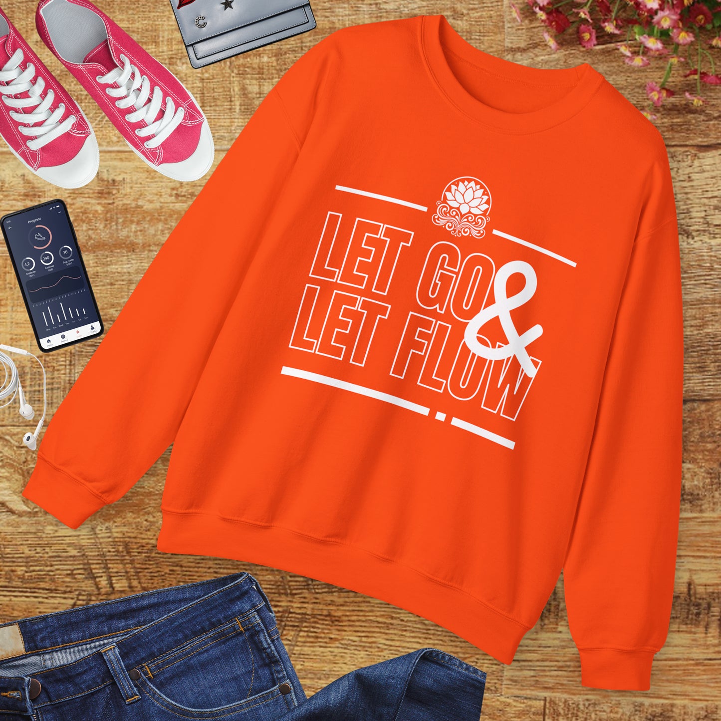 🌙Let Go & Let Flow - Calm Vibes Crewneck Sweatshirt