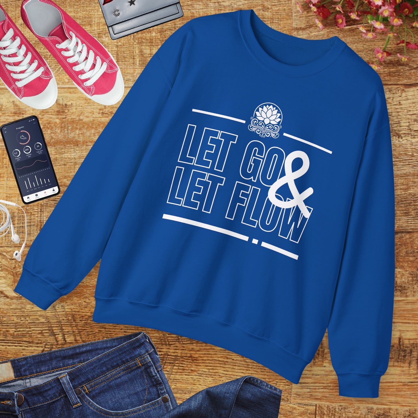 🌙Let Go & Let Flow - Calm Vibes Crewneck Sweatshirt