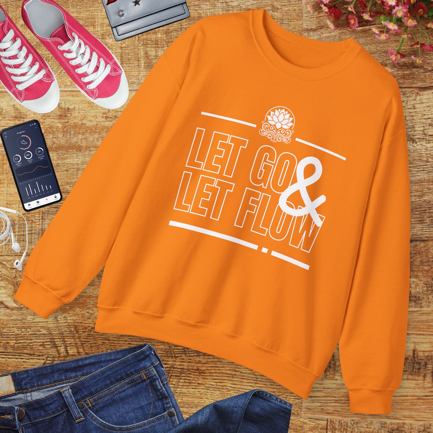🌙Let Go & Let Flow - Calm Vibes Crewneck Sweatshirt