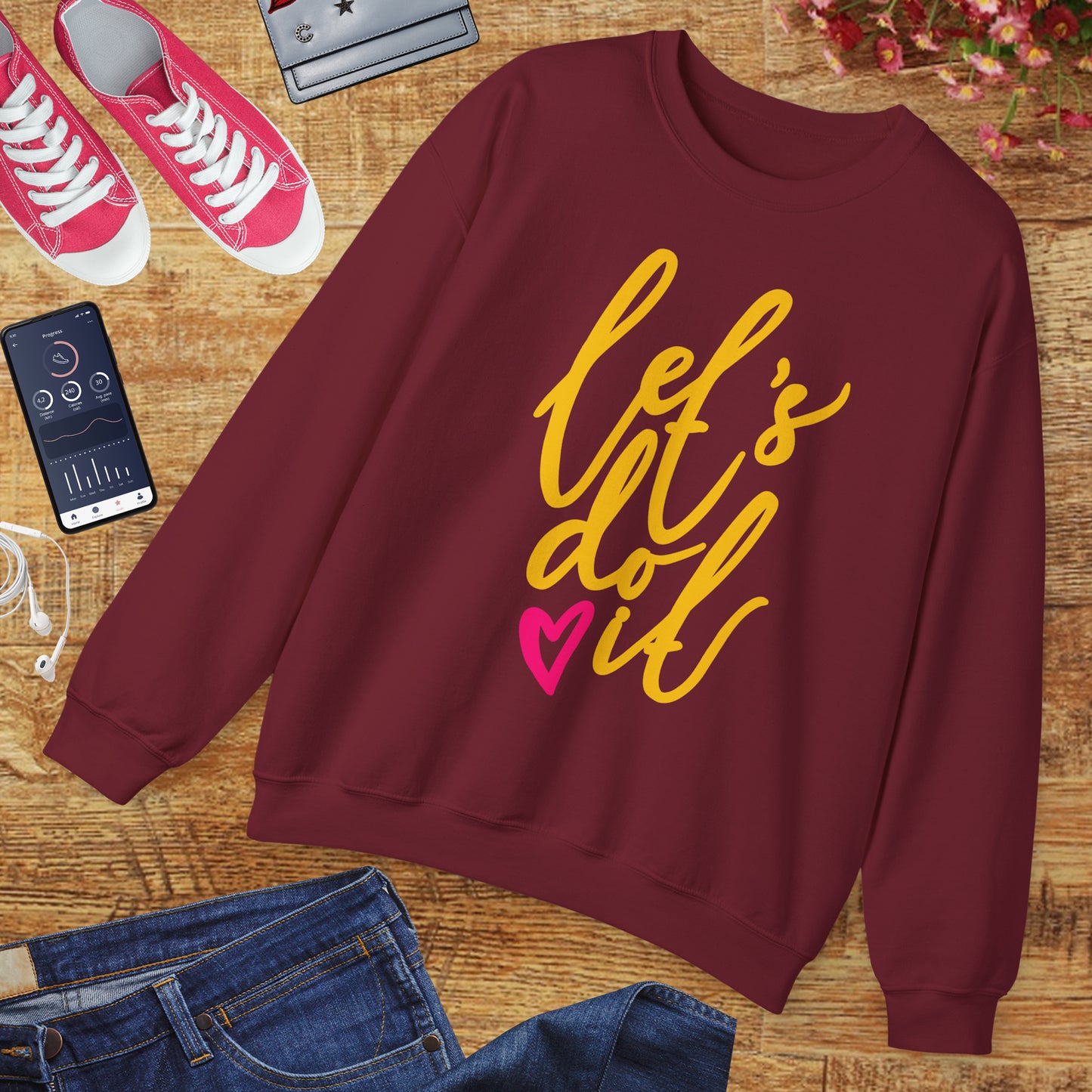 ❤️Let’s Do It - Heartfelt Motivation Crewneck Sweatshirt