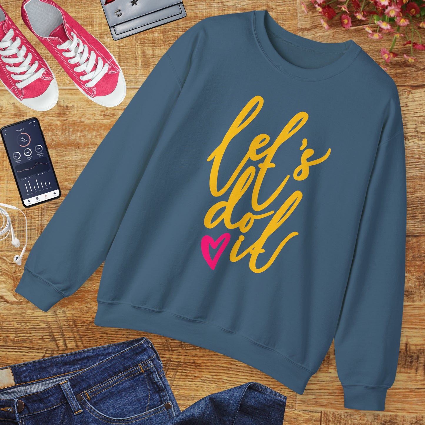 ❤️Let’s Do It - Heartfelt Motivation Crewneck Sweatshirt