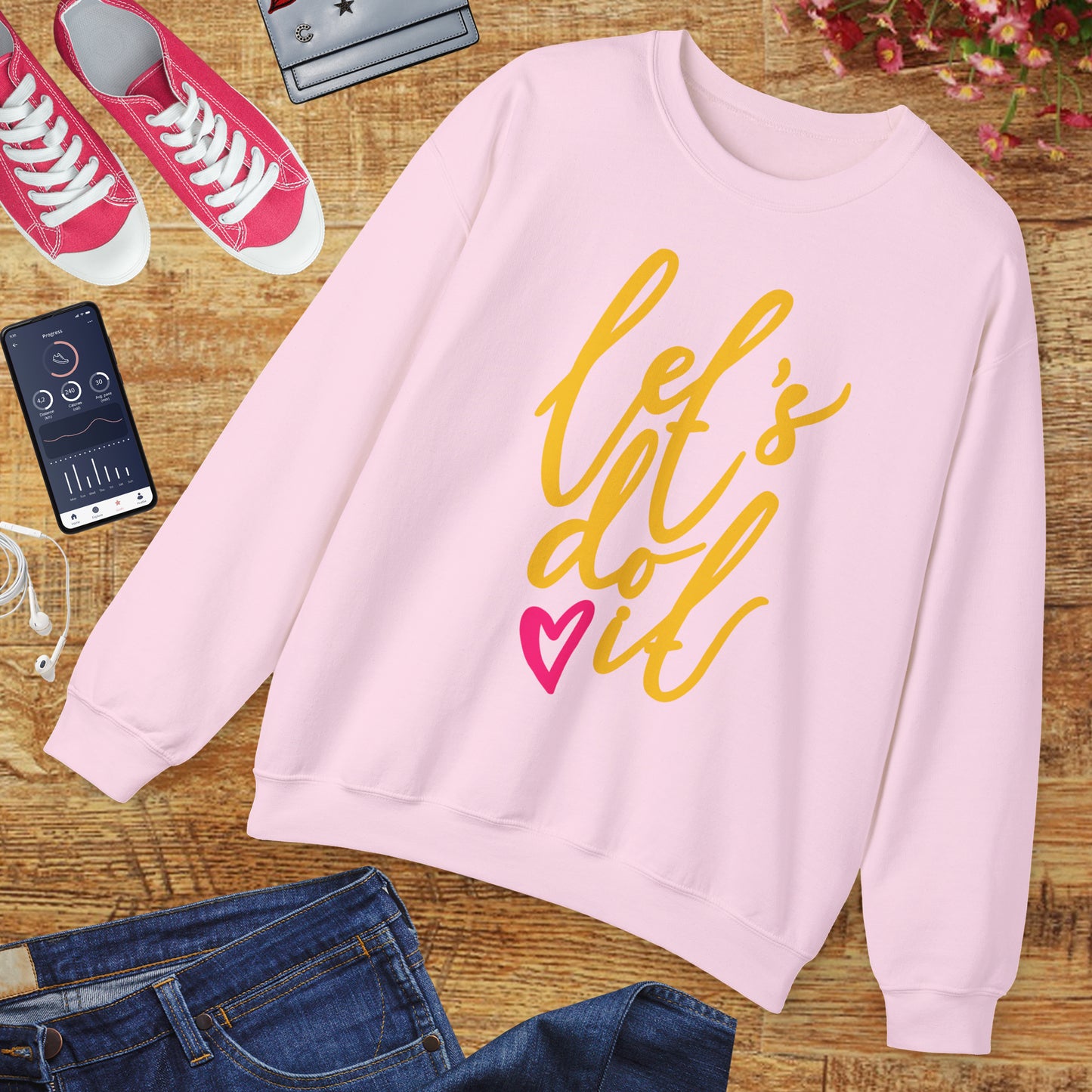 ❤️Let’s Do It - Heartfelt Motivation Crewneck Sweatshirt