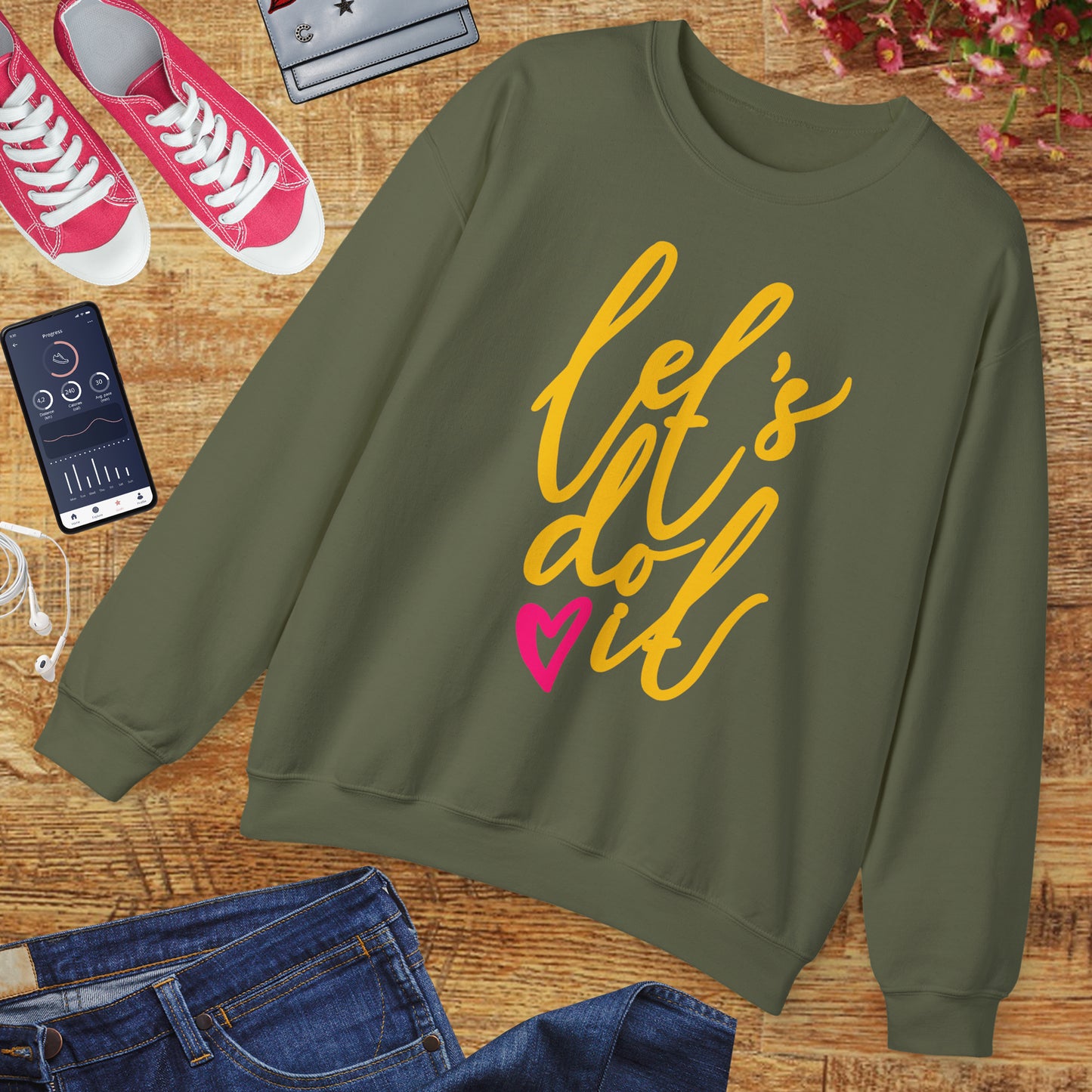 ❤️Let’s Do It - Heartfelt Motivation Crewneck Sweatshirt