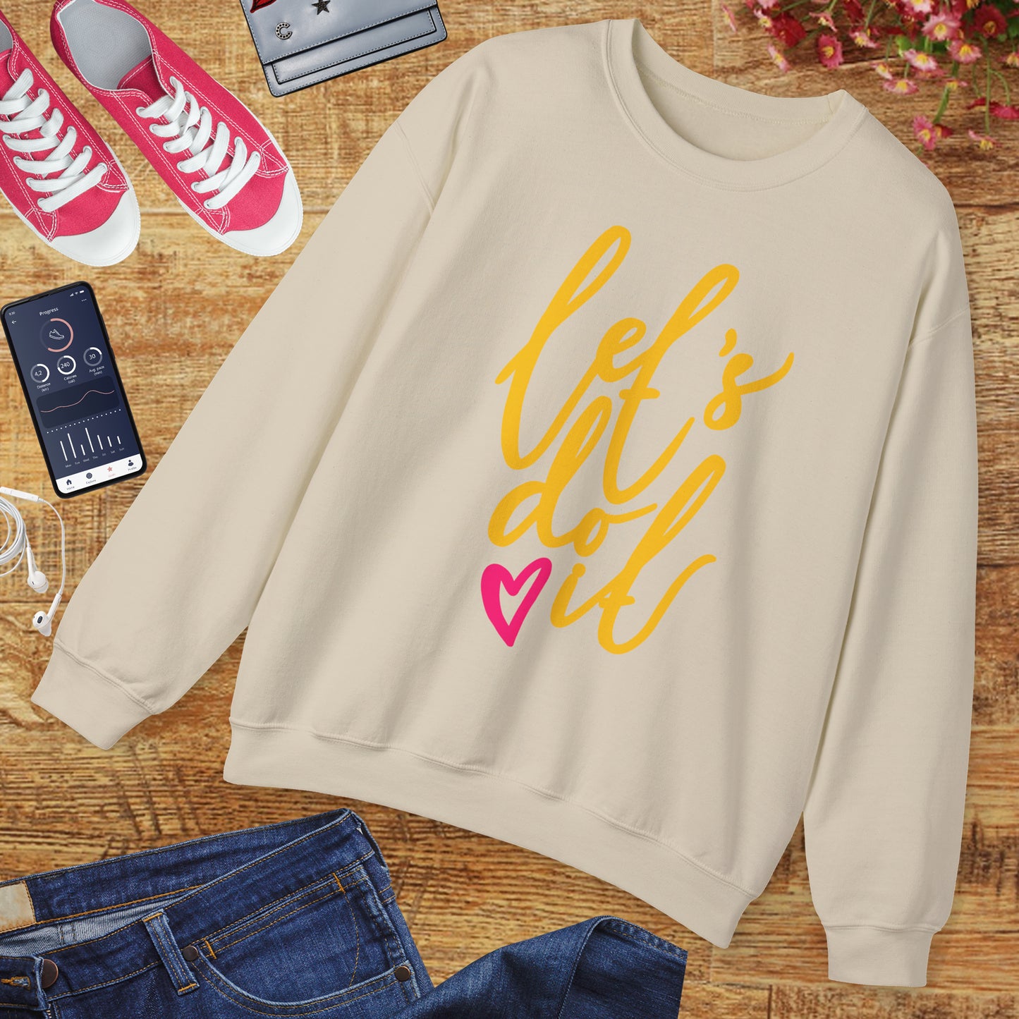 ❤️Let’s Do It - Heartfelt Motivation Crewneck Sweatshirt
