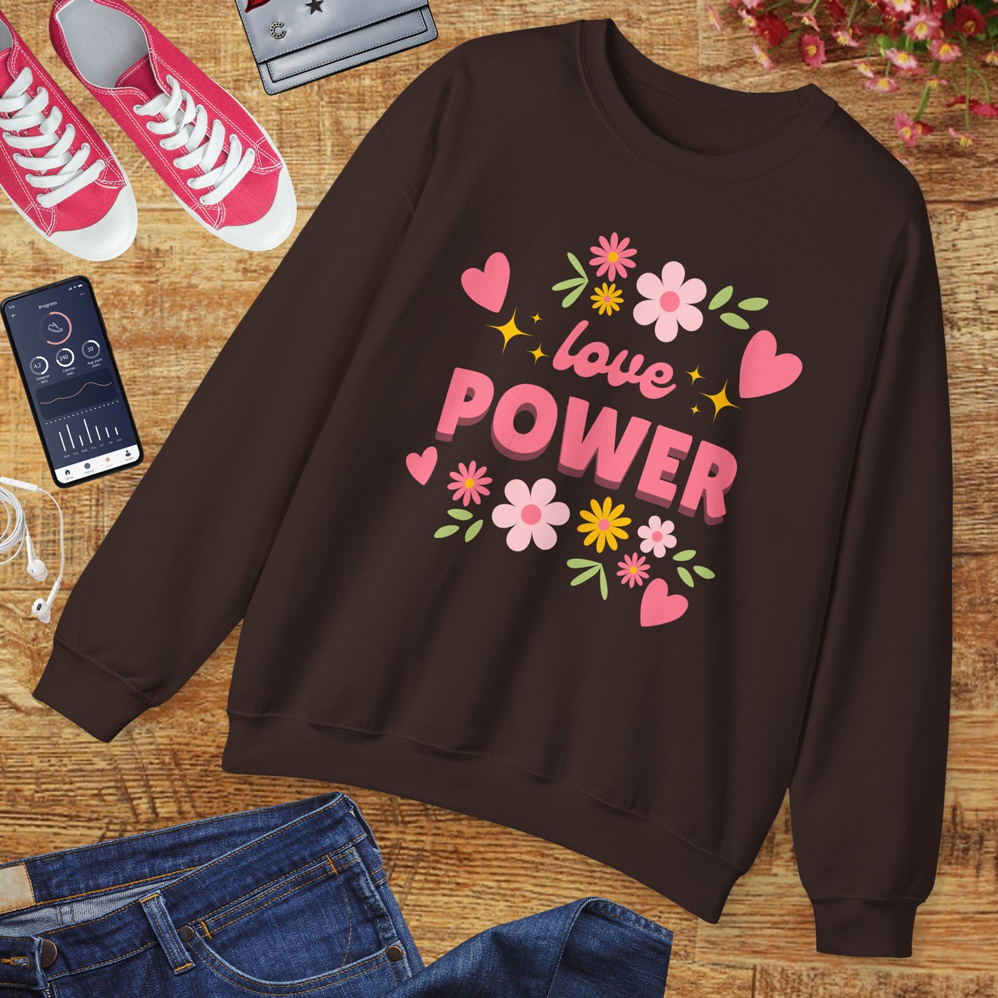 🌺Love Power - Bloom Boldly Crewneck Sweatshirt