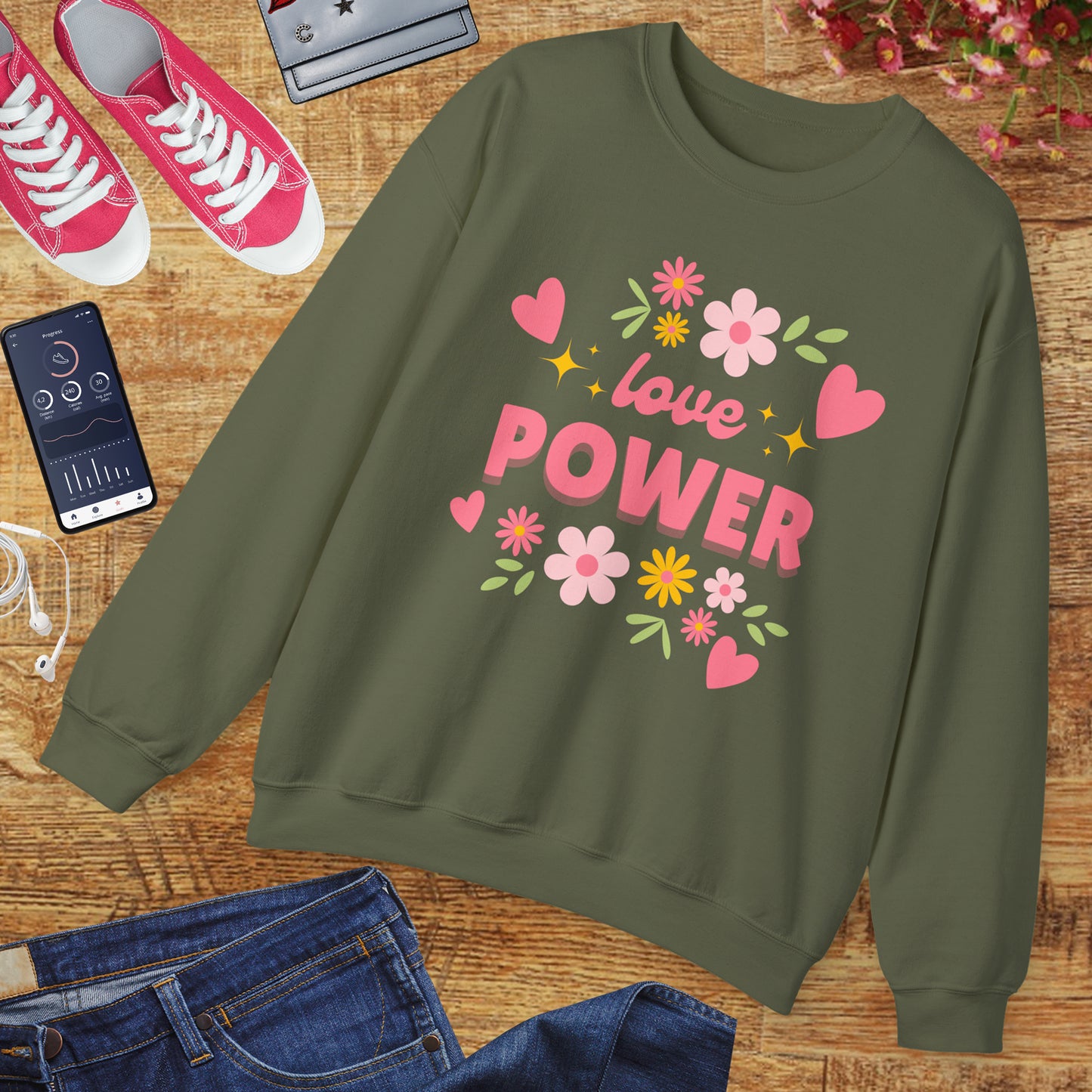 🌺Love Power - Bloom Boldly Crewneck Sweatshirt