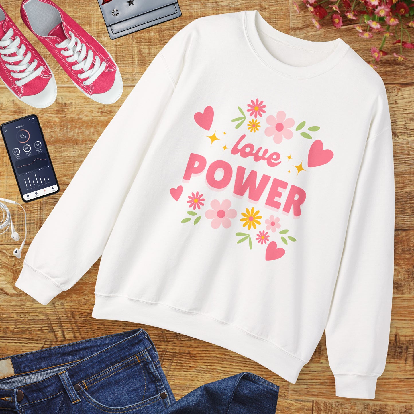 🌺Love Power - Bloom Boldly Crewneck Sweatshirt