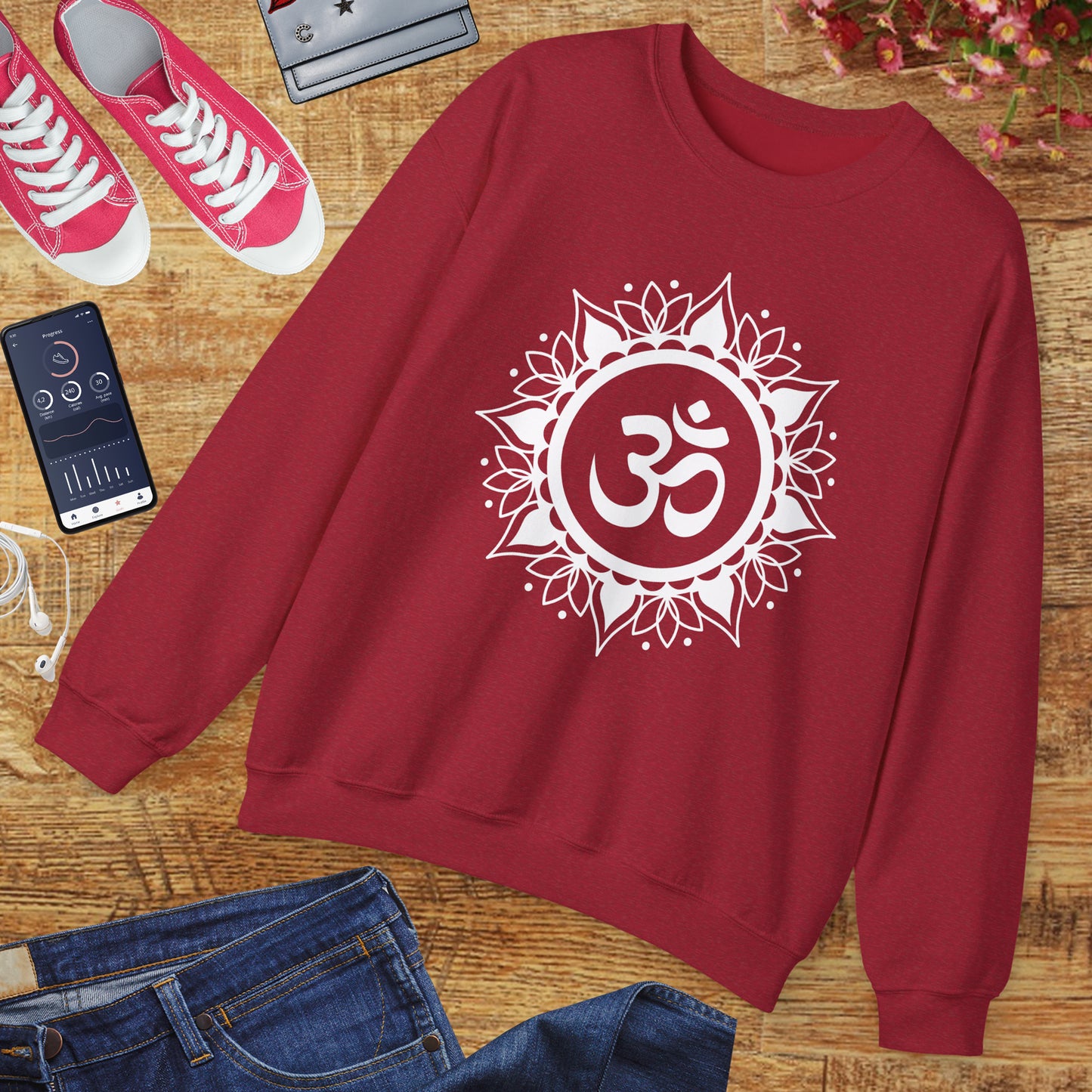 🕉️Sacred Calm - Mandala & Om Crewneck Sweatshirt for Inner Peace