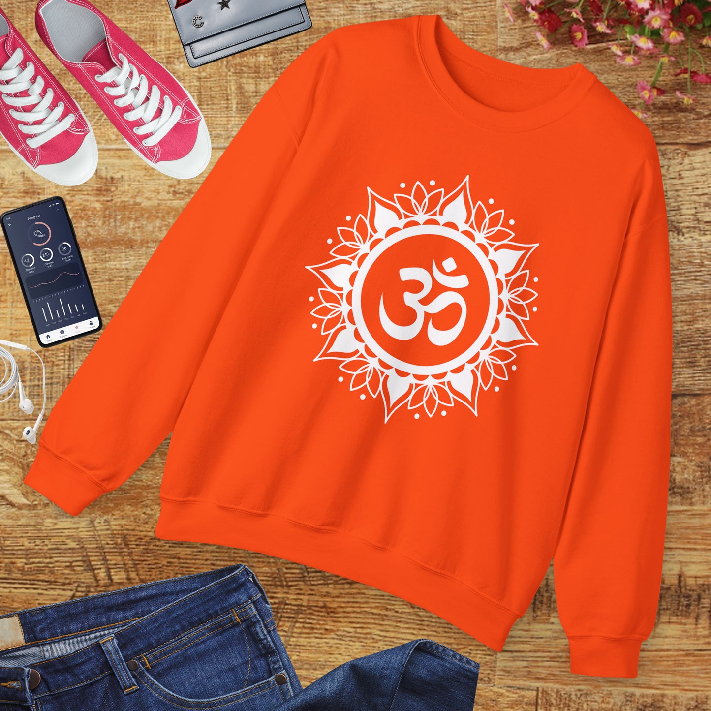 🕉️Sacred Calm - Mandala & Om Crewneck Sweatshirt for Inner Peace