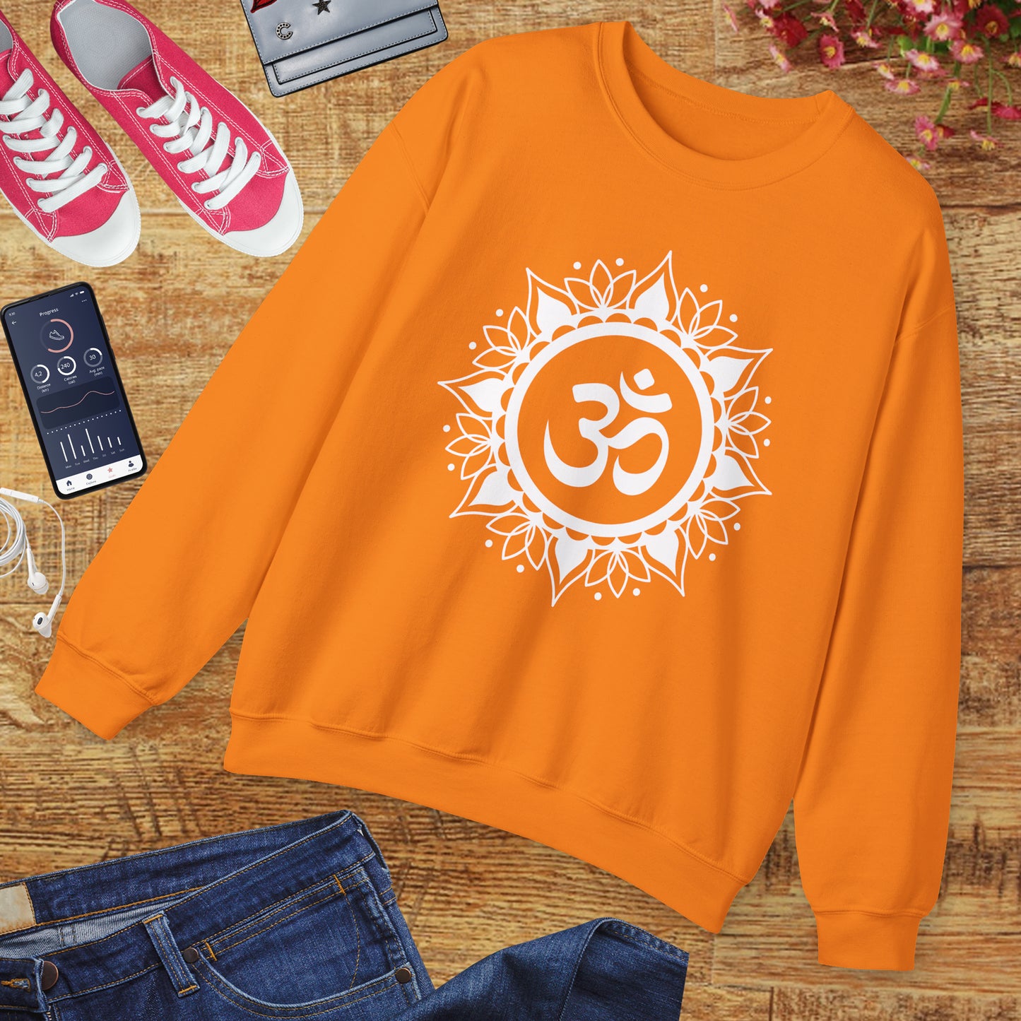🕉️Sacred Calm - Mandala & Om Crewneck Sweatshirt for Inner Peace