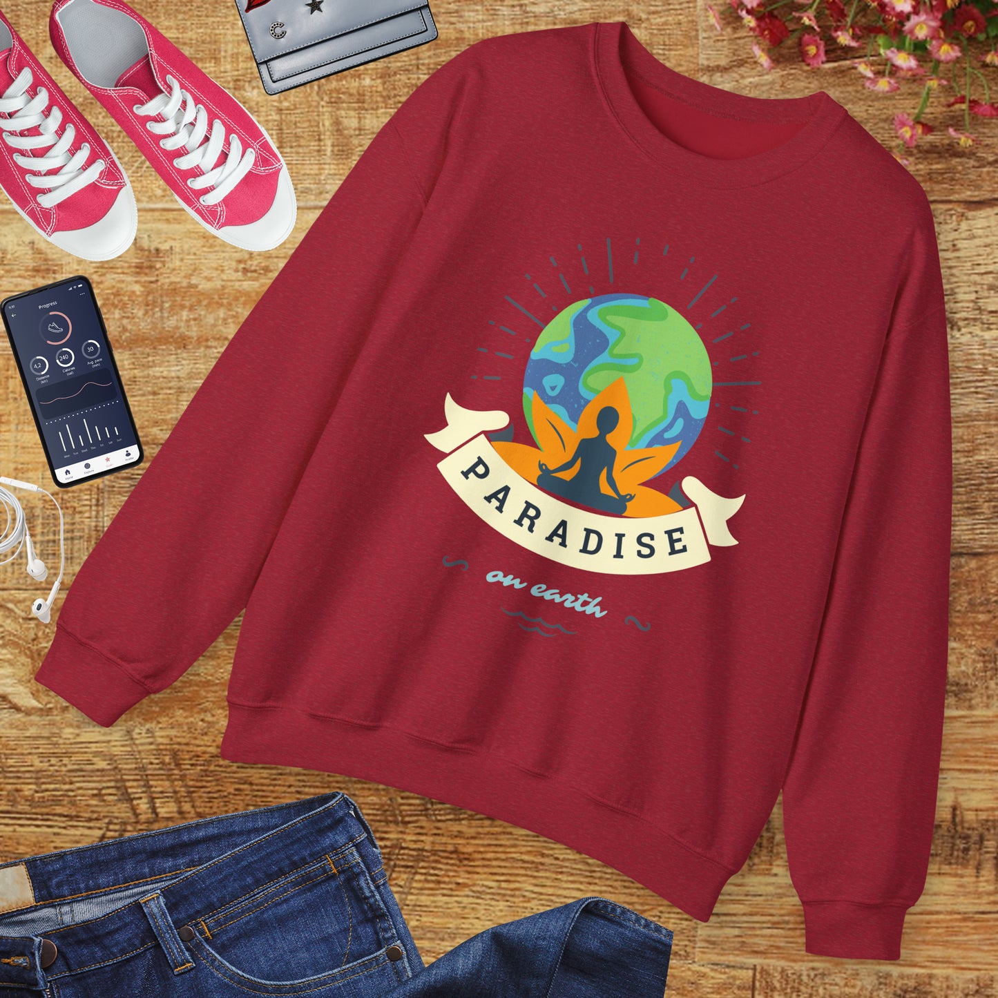 🌏Paradise on Earth - "Find Your Stillness, Find Your Heaven" Crewneck Sweatshirt