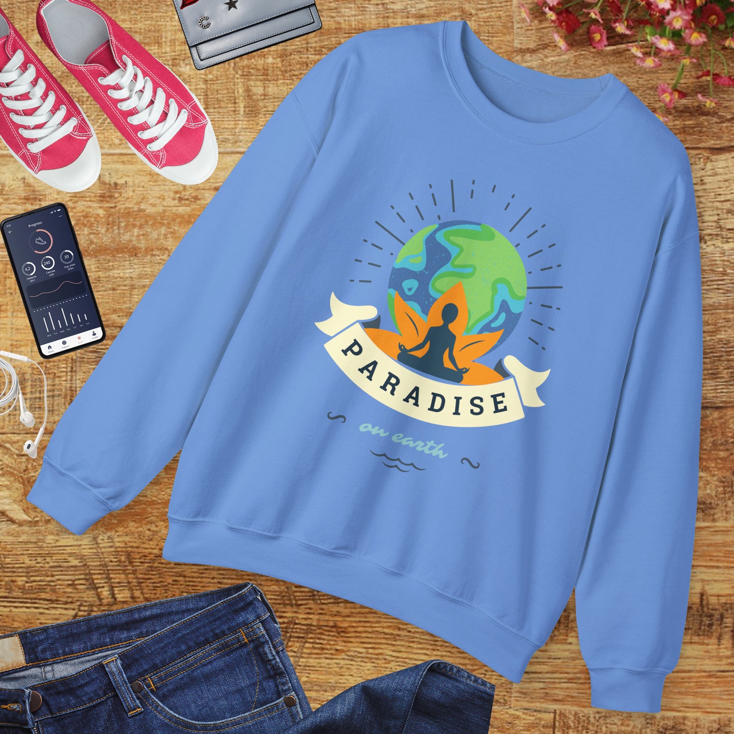 🌏Paradise on Earth - "Find Your Stillness, Find Your Heaven" Crewneck Sweatshirt