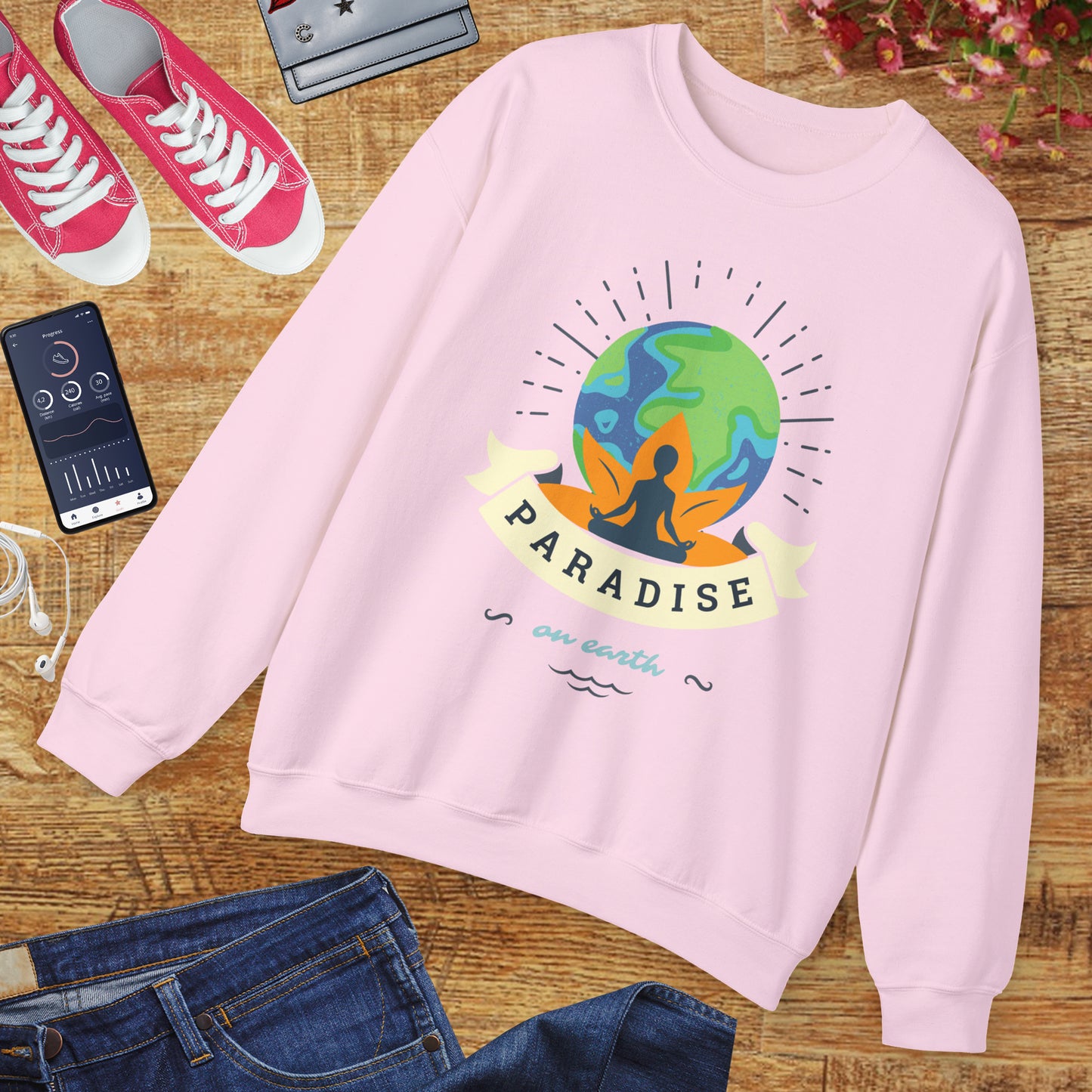 🌏Paradise on Earth - "Find Your Stillness, Find Your Heaven" Crewneck Sweatshirt