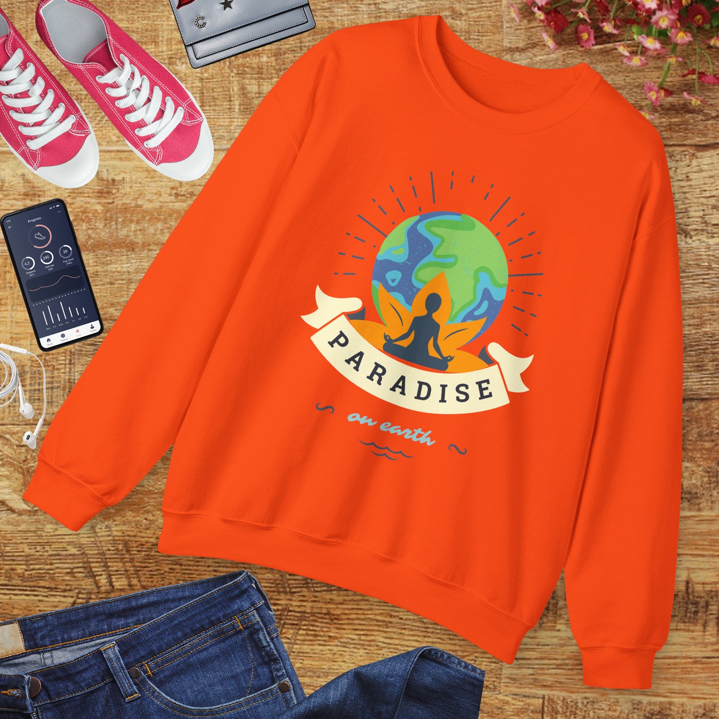 🌏Paradise on Earth - "Find Your Stillness, Find Your Heaven" Crewneck Sweatshirt