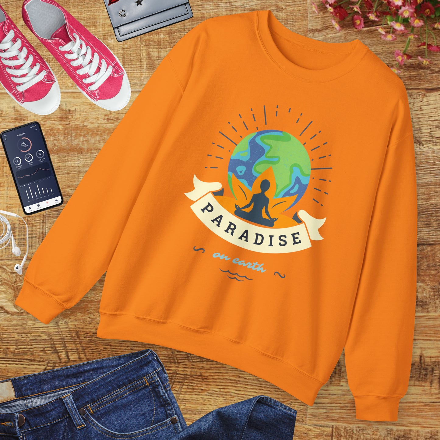 🌏Paradise on Earth - "Find Your Stillness, Find Your Heaven" Crewneck Sweatshirt
