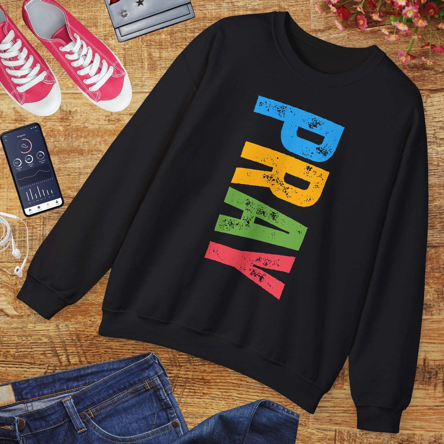 🌈Bold in Faith - PRAY Crewneck Sweatshirt