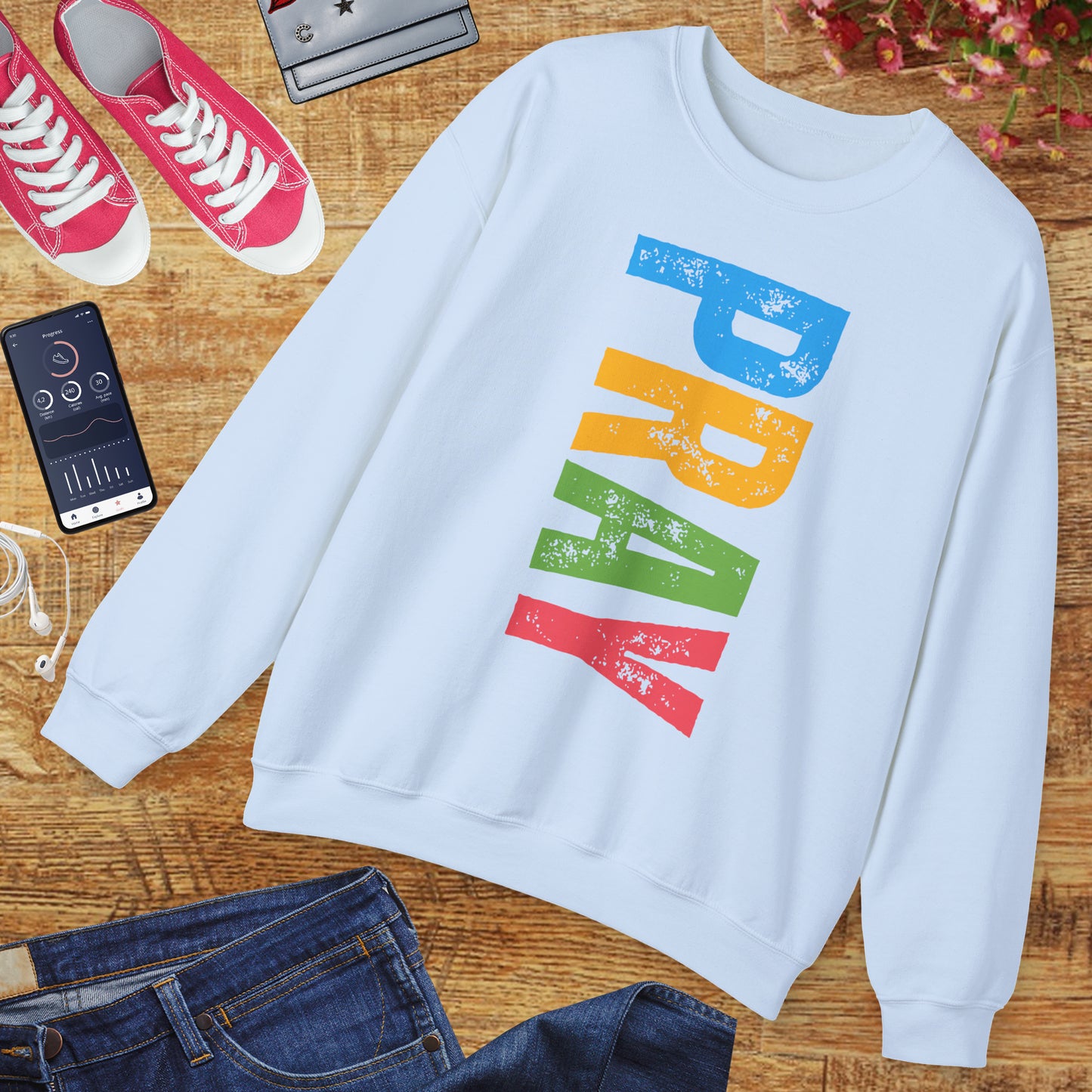 🌈Bold in Faith - PRAY Crewneck Sweatshirt